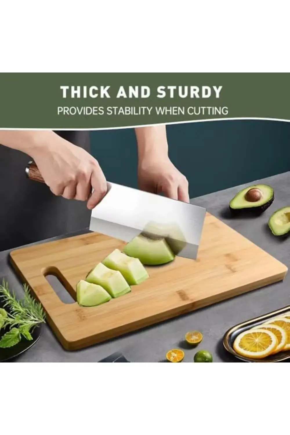 Bambu Kesme Tahtası, Çok Amaçlı Doğrama Tahtası, Et, Ekmek, Balık
