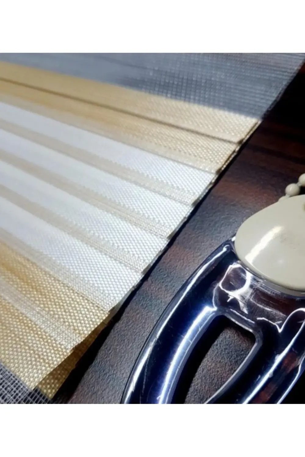 Bambu Keten Plise Renk Geçişli Zebra Stor Perde Alüminyum Kasalı