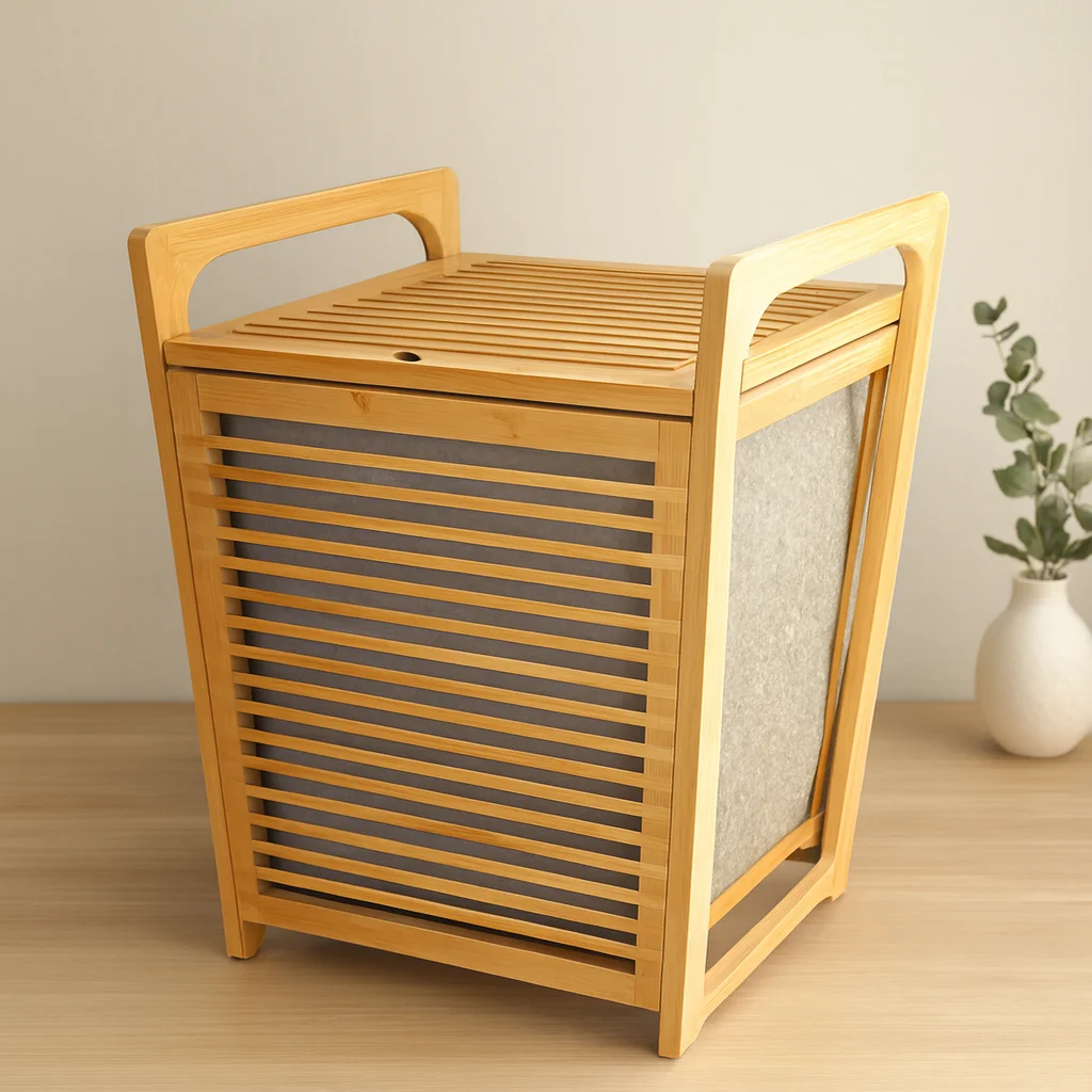 Bambu Kirli Çamaşır Sepeti 40x35x60 cm Bambu Kirli Çamaşır Sepeti 40x35x60 cm