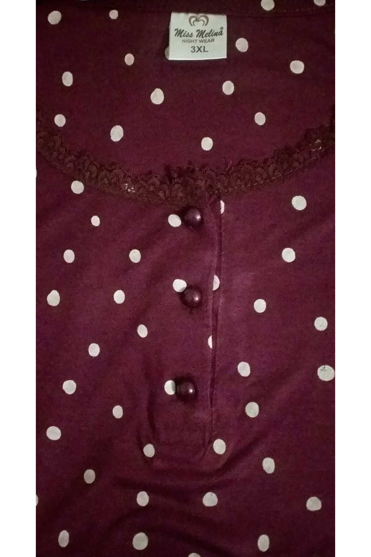 Miss Melina Bambu Kisa Kol Kadin Pijama Takimi Puantiyeli