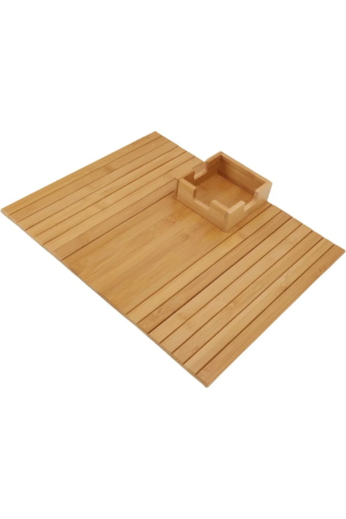 Bambu Koltuk Yanı Tepsisi Yan Sehpa Amerikan Servis Ahşap Koltuk 