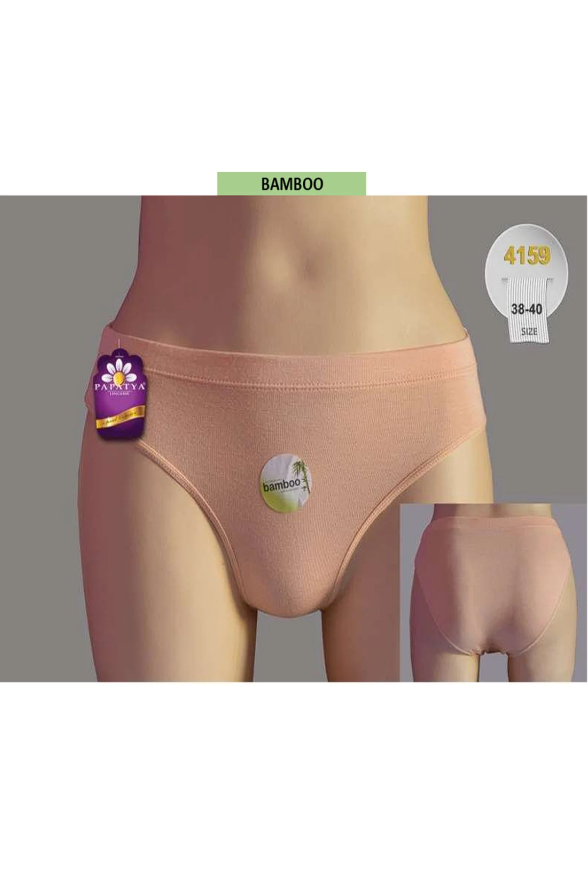 BAMBU KUMAŞ BELİ BİYELİ SLİP KÜLOT  (6 ADET)