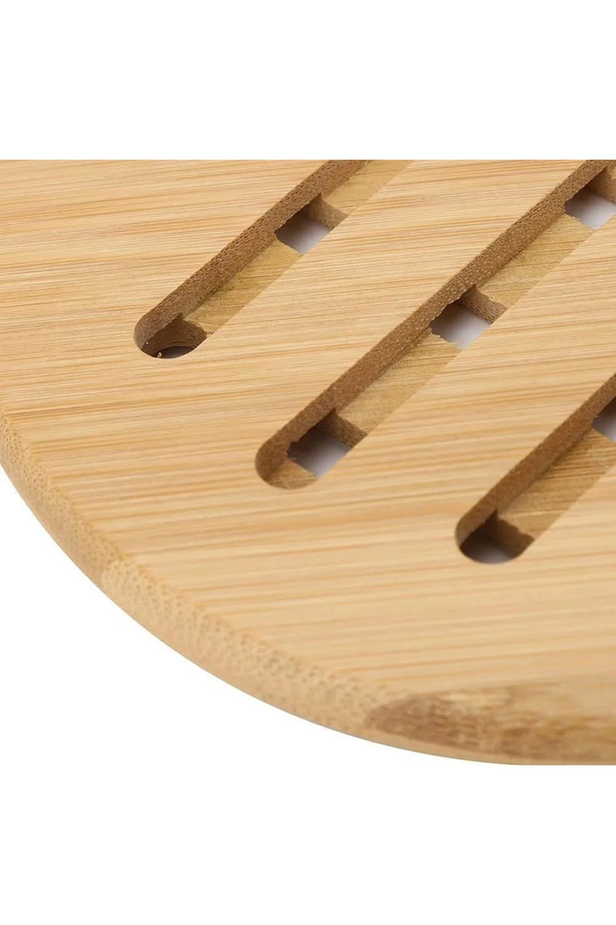 Bambu Nihale Yuvarlak 16,5 cm – Sıcak Tencere Altlığı, Doğal Bambu Masa Koruyucu