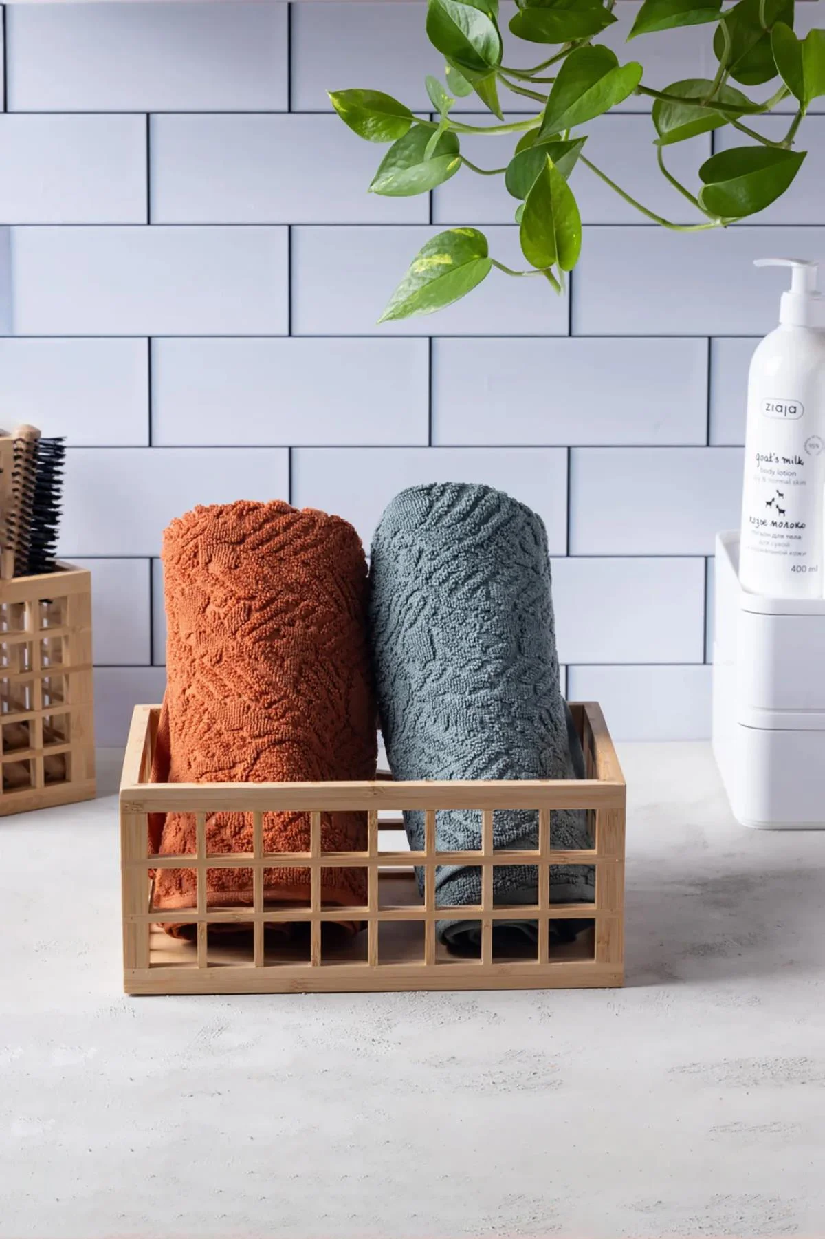 Bambu Organizer Büyük Dolap İçi Düzenleyici Sepet - 18x26 cm