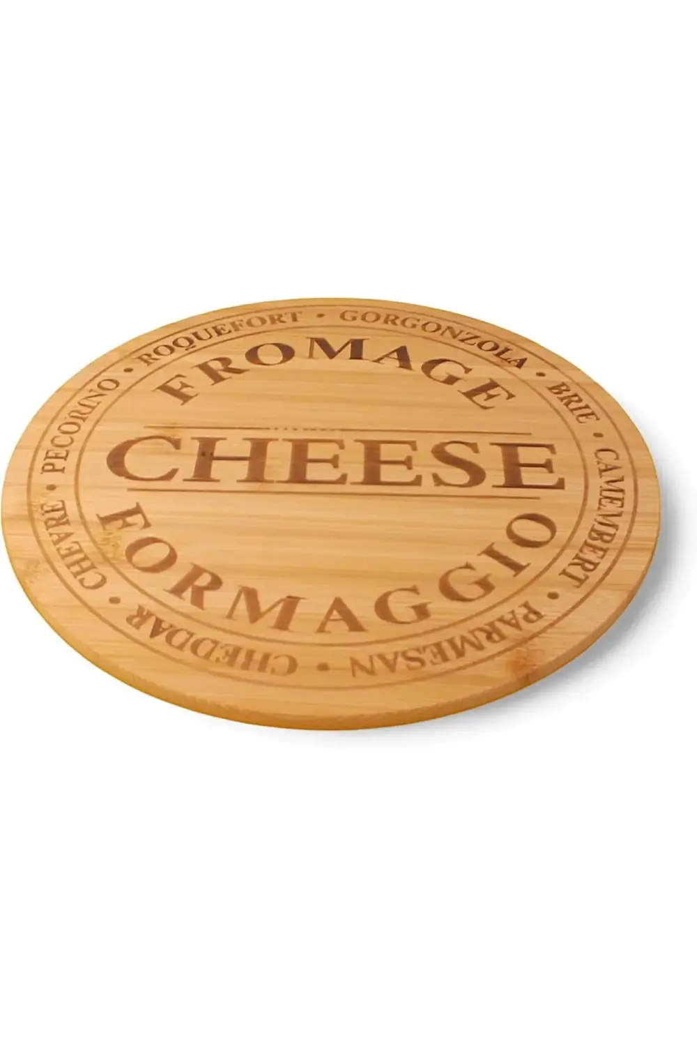 Bambu Peynir ve Kesim Sunum Tahtası Yuvarlak 27,5cm*27,5cm*1,5cm
