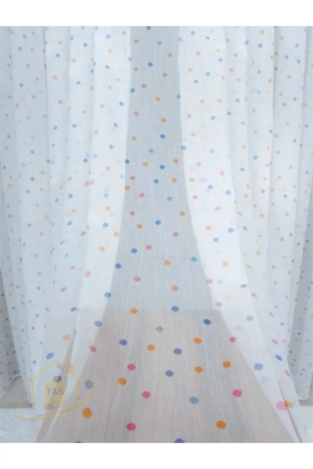 Bambu Rovina Puantiyeli Bebek-Çocuk Odası ve Mutfak Renkli Modern