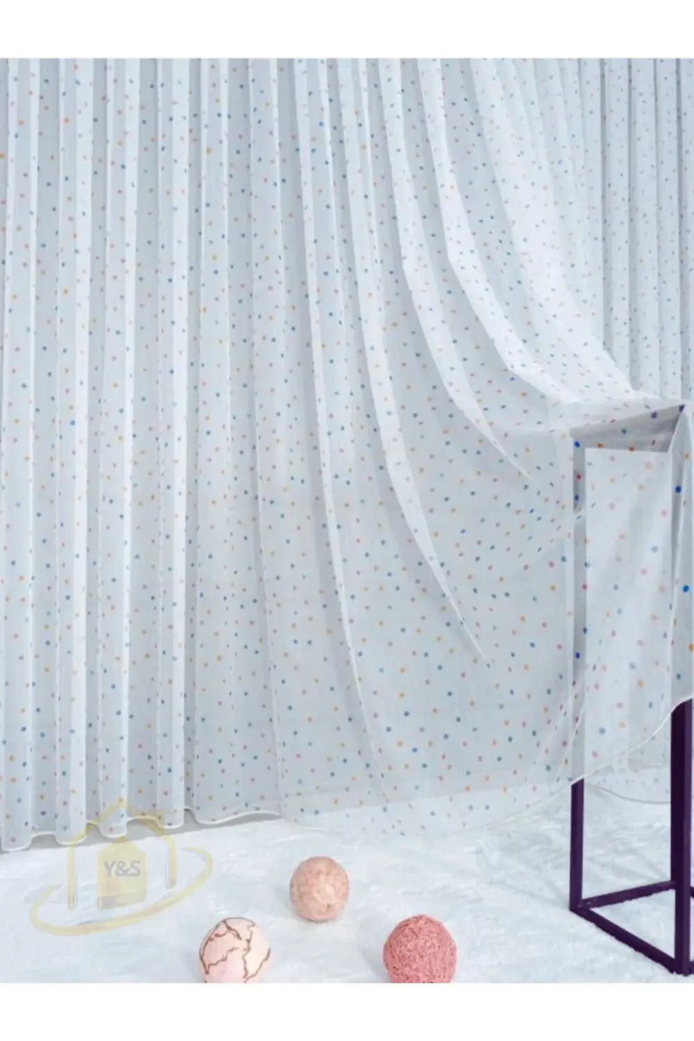 Bambu Rovina Puantiyeli Bebek-Çocuk Odası ve Mutfak Renkli Modern