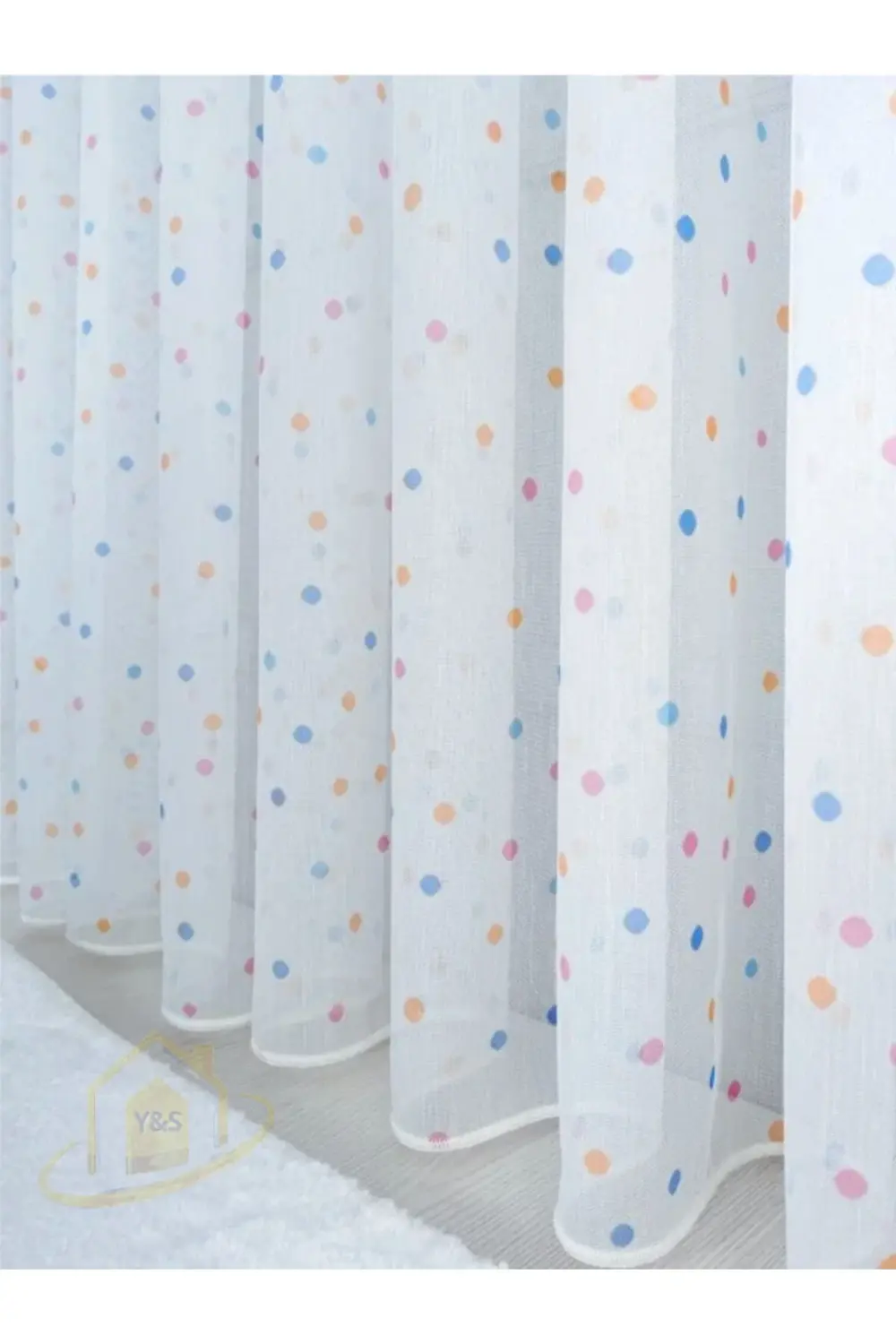 Bambu Rovina Puantiyeli Bebek-Çocuk Odası ve Mutfak Renkli Modern