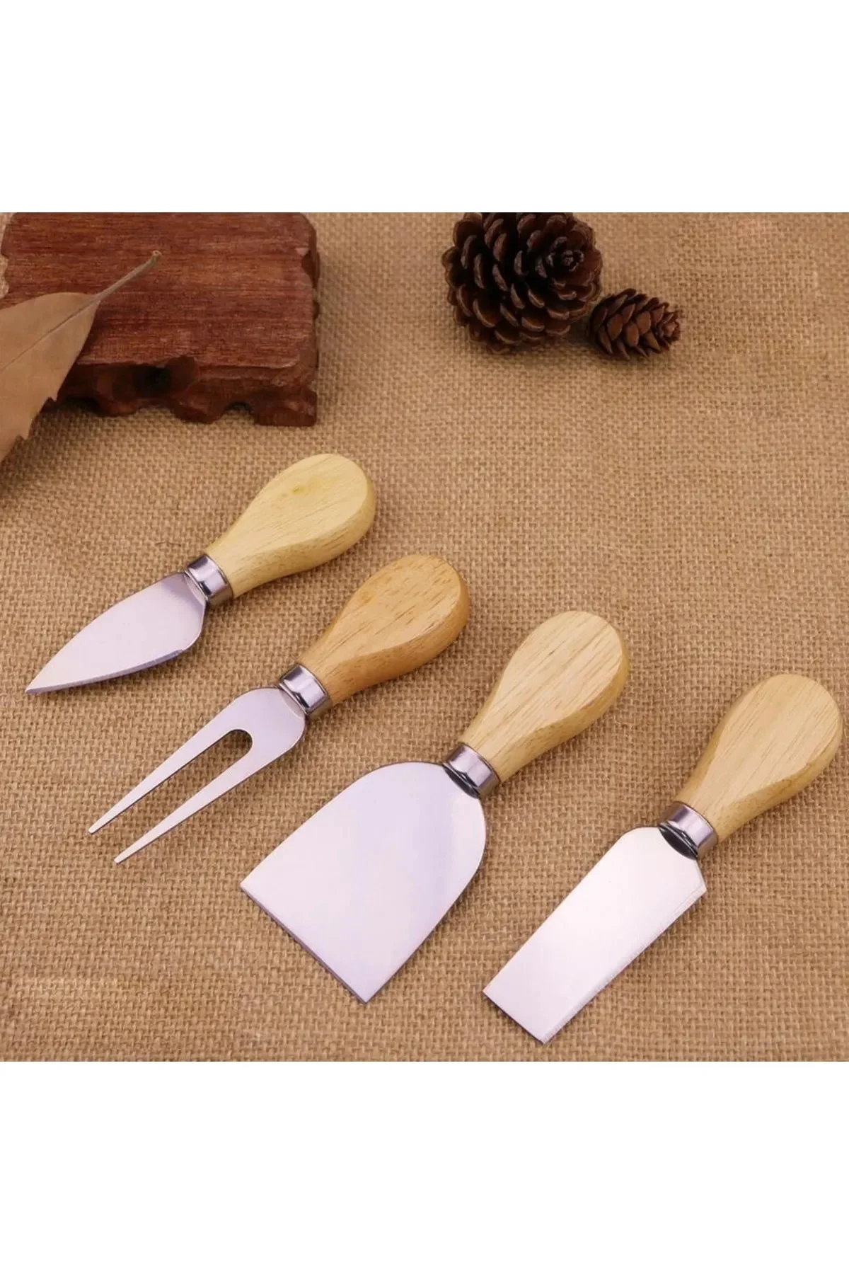 Bambu Saplı 4 Parça Peynir Ve Tereyağı Kahvaltı Seti – Şık Ve Day