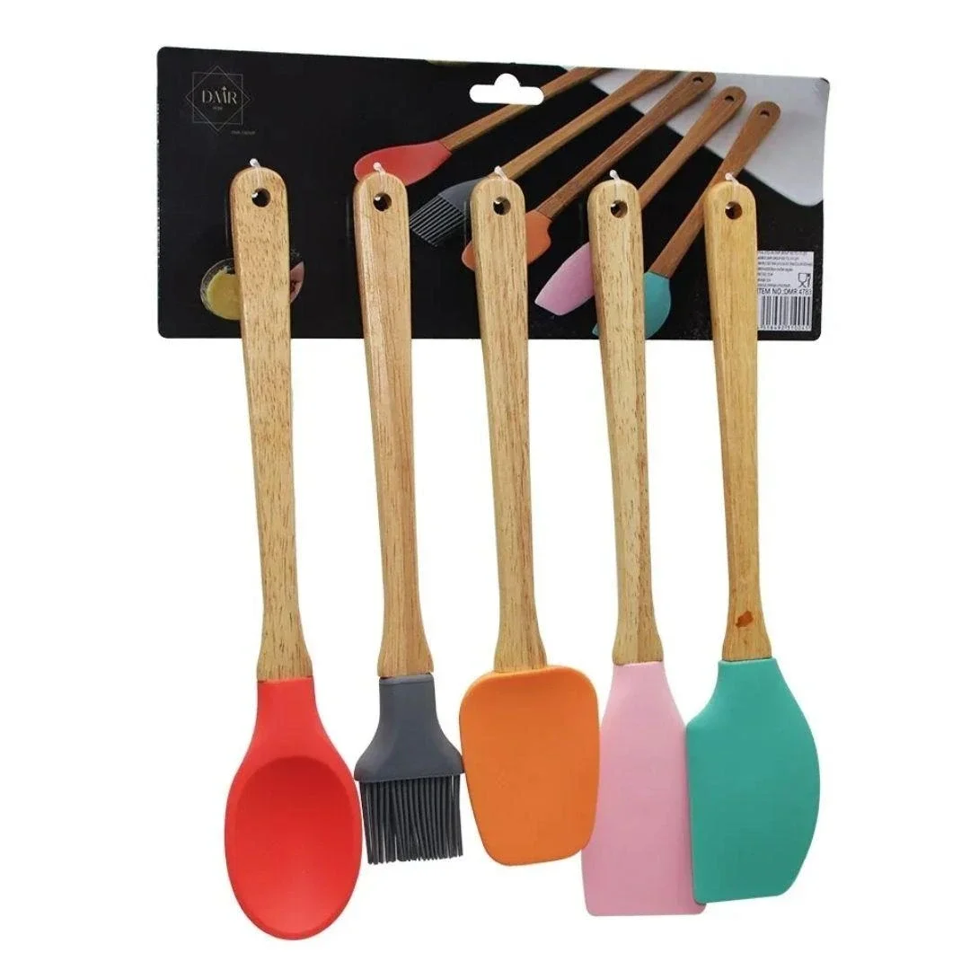 Bambu Saplı Silikon Kaşık Seti 5'li Fiyatı, Yorumları ve Özellikleri