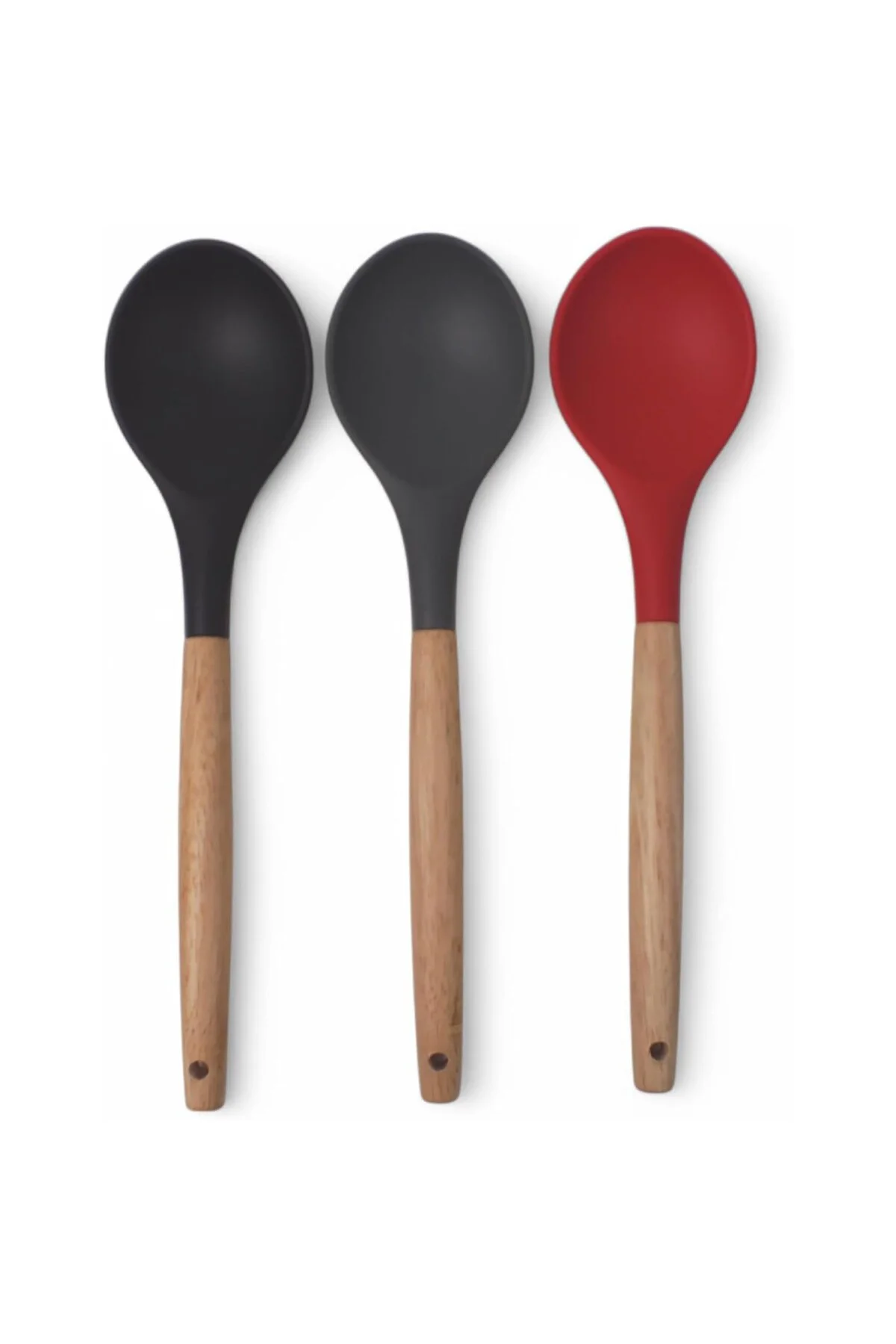 Bambu Saplı Silikon Servis Kaşığı, Bambu Uzun Silikon Servi Kaşığ