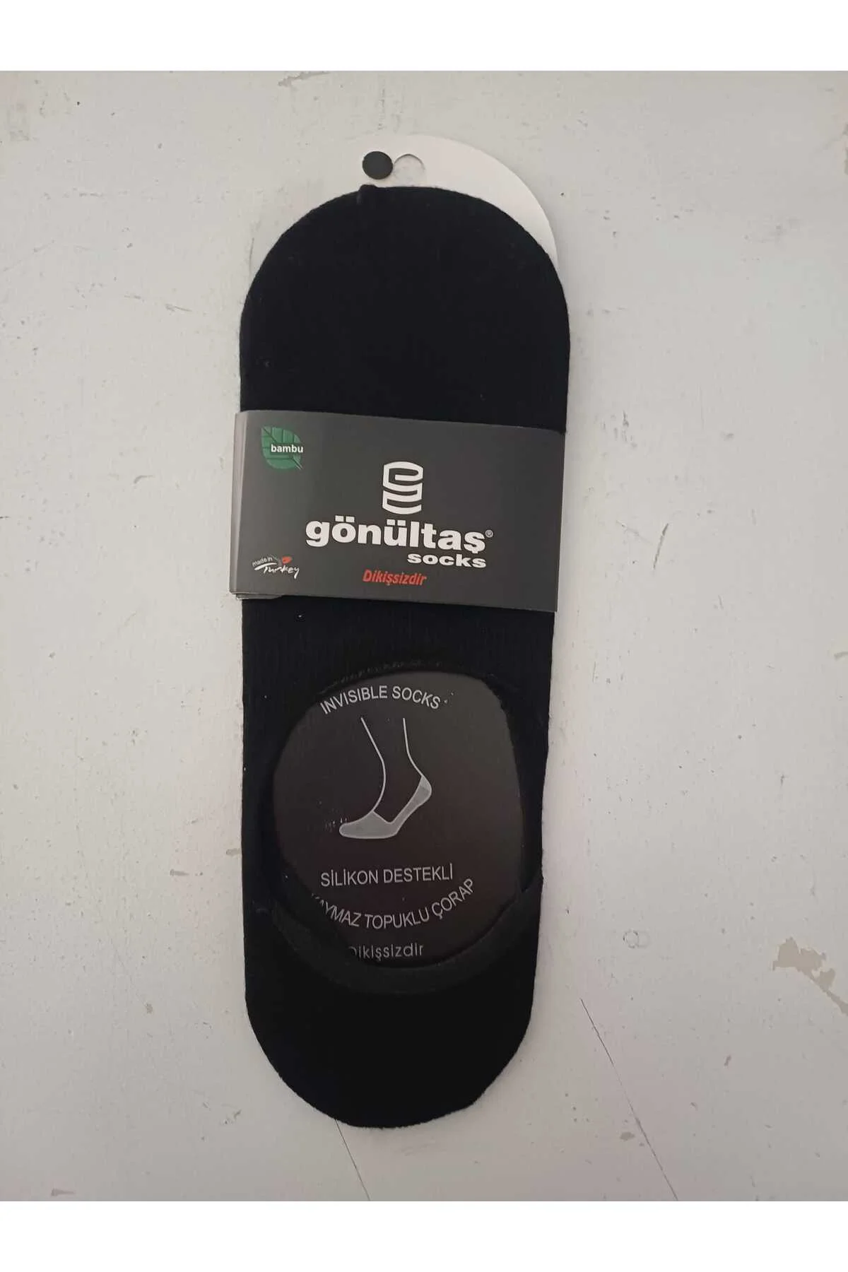 Bambu Silikon Destekli Erkek Patik Çorap 40-44