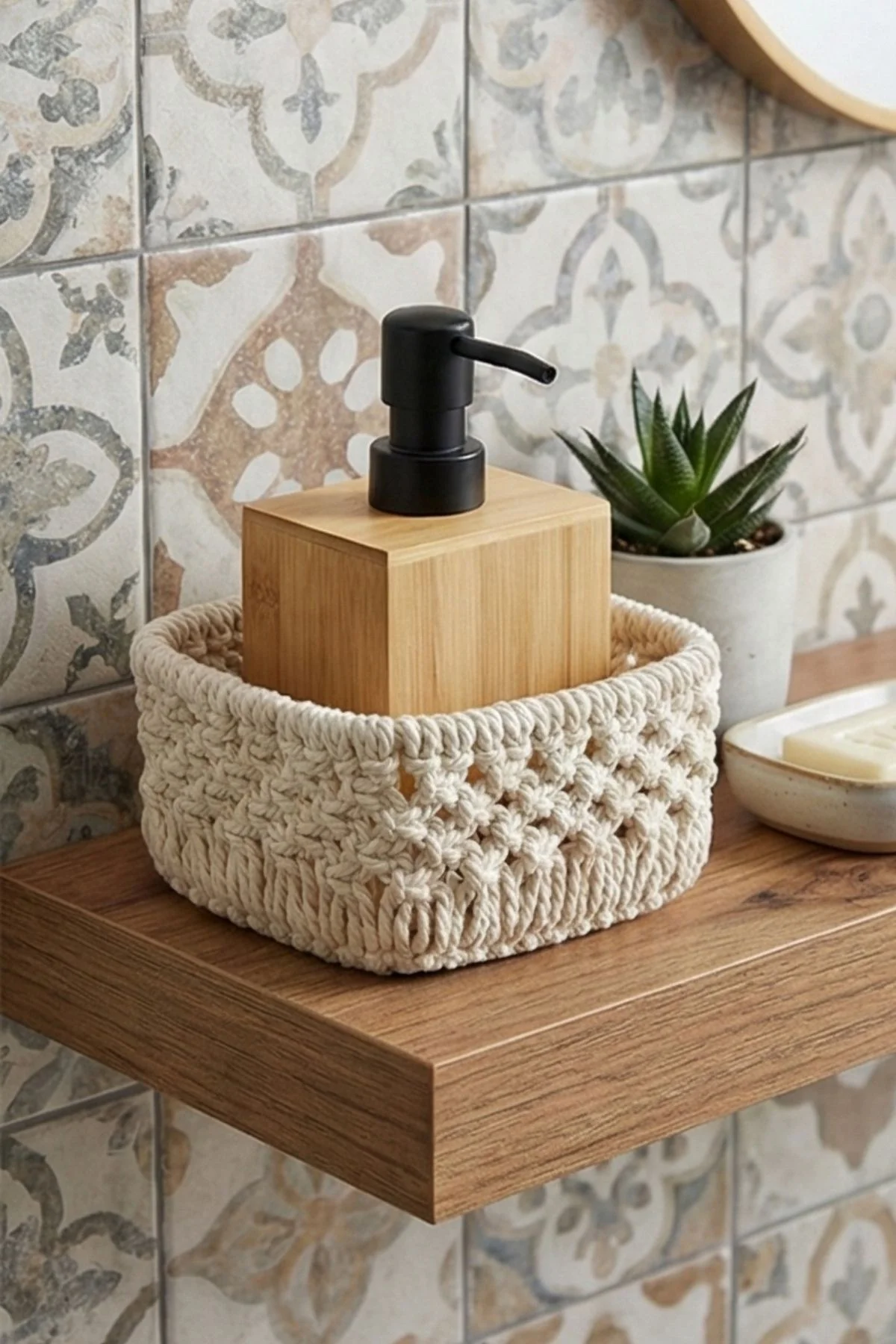 Bambu Siyah Kapaklı Basmalı Sabunluk Bambu Siyah Kapaklı Basmalı Sabunluk