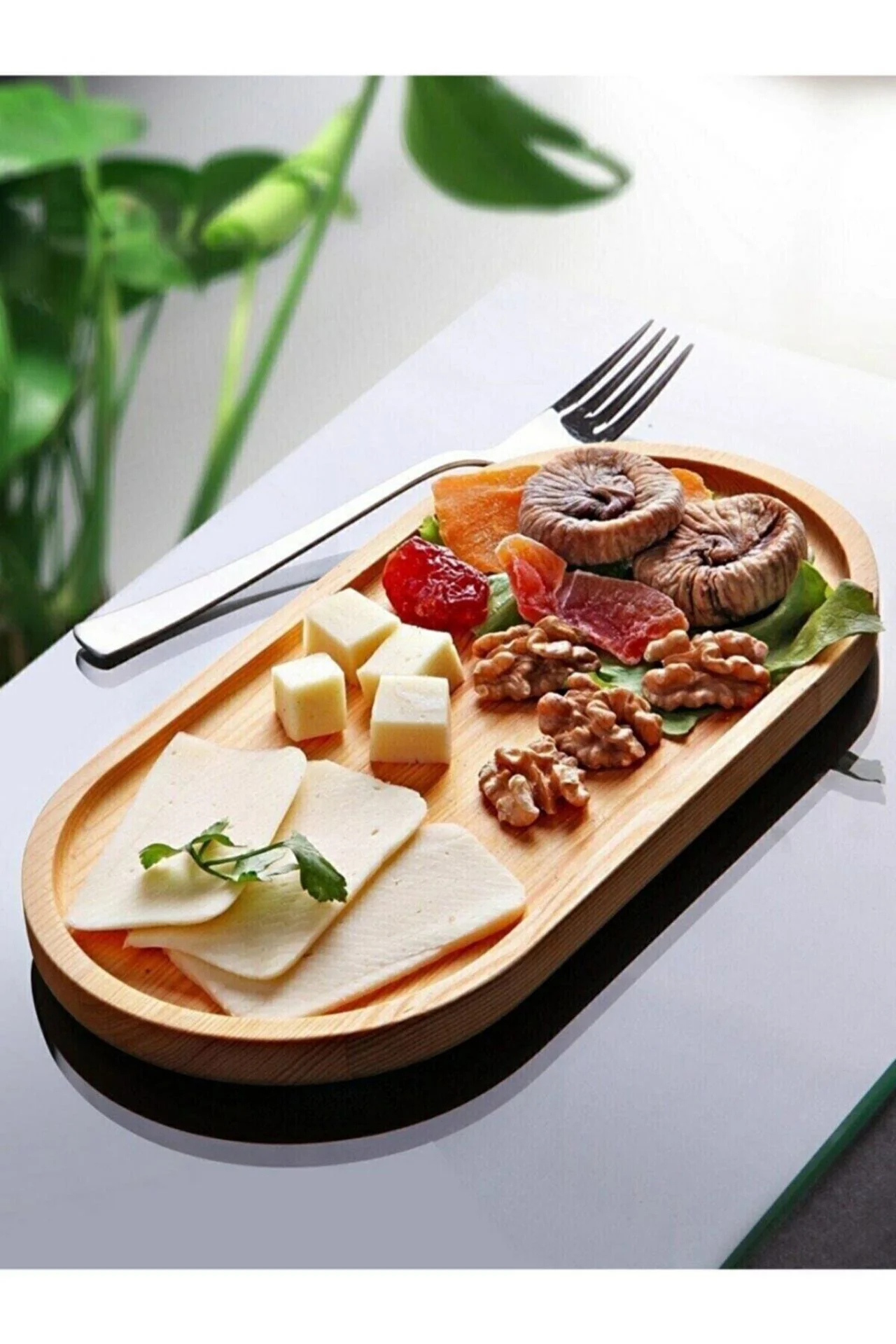 Bambu Sunum Tabağı &amp; Yağdanlık Altı Tabağı 26 CM