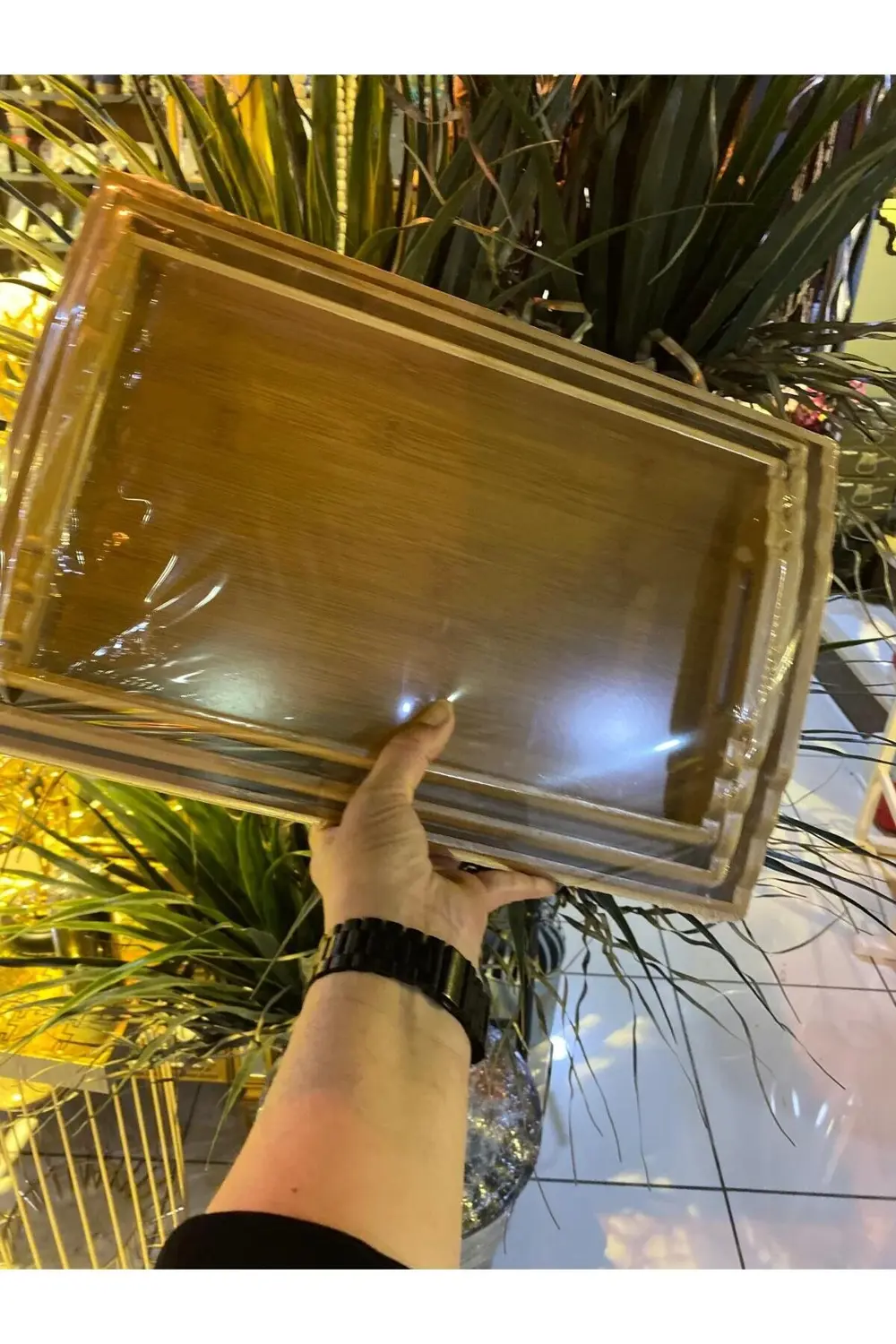 Bambu Sunum Tepsisi 3 Lü