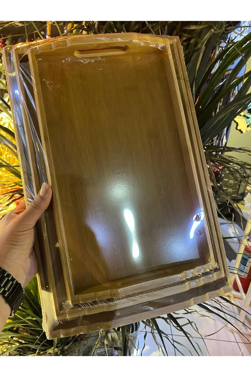 Bambu Sunum Tepsisi 3 Lü