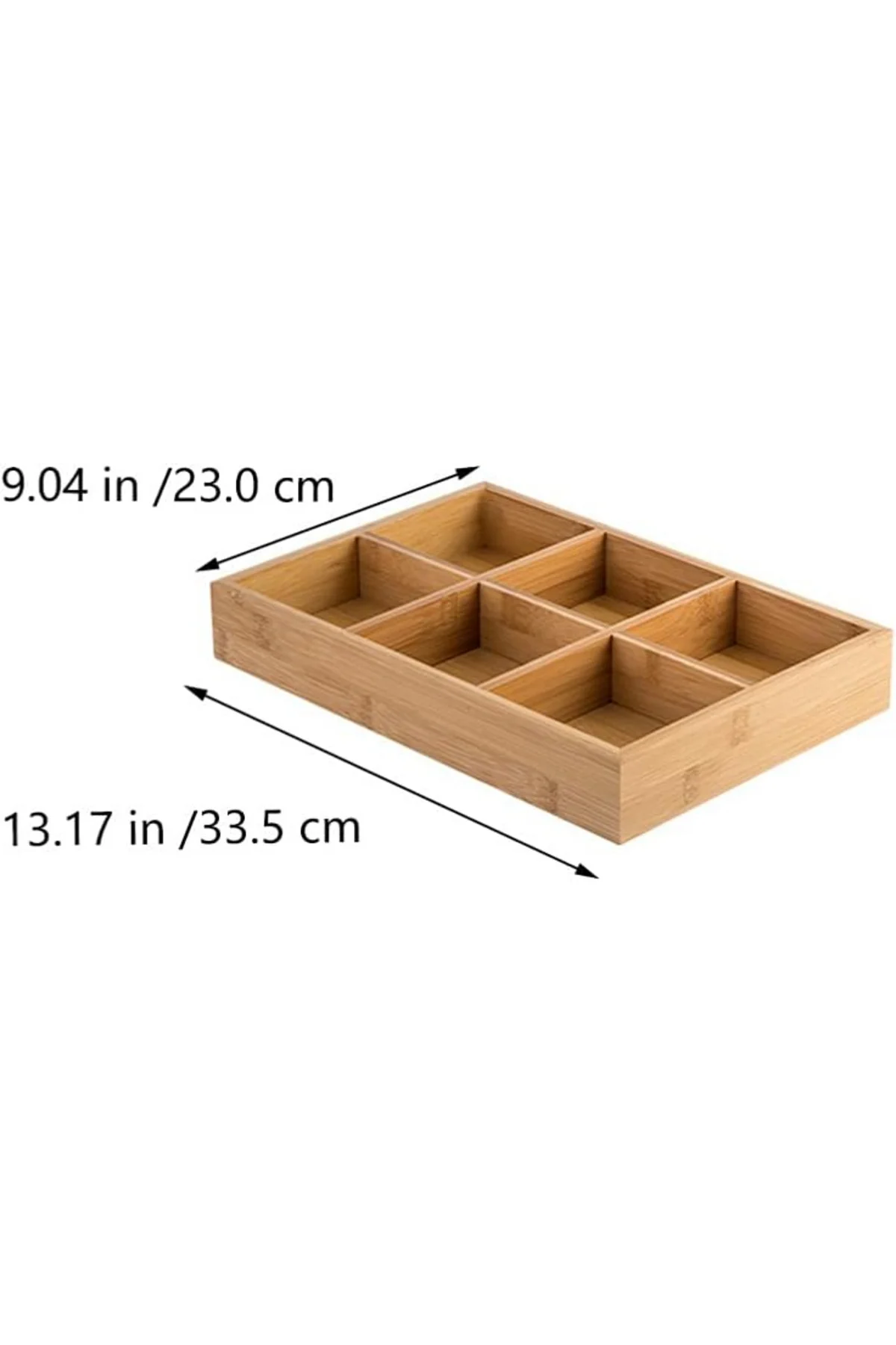 Bambu Tepsi 6 Bölmeli Çerezlik, Meyve, Şekerlik, Servis Tabağı Ku