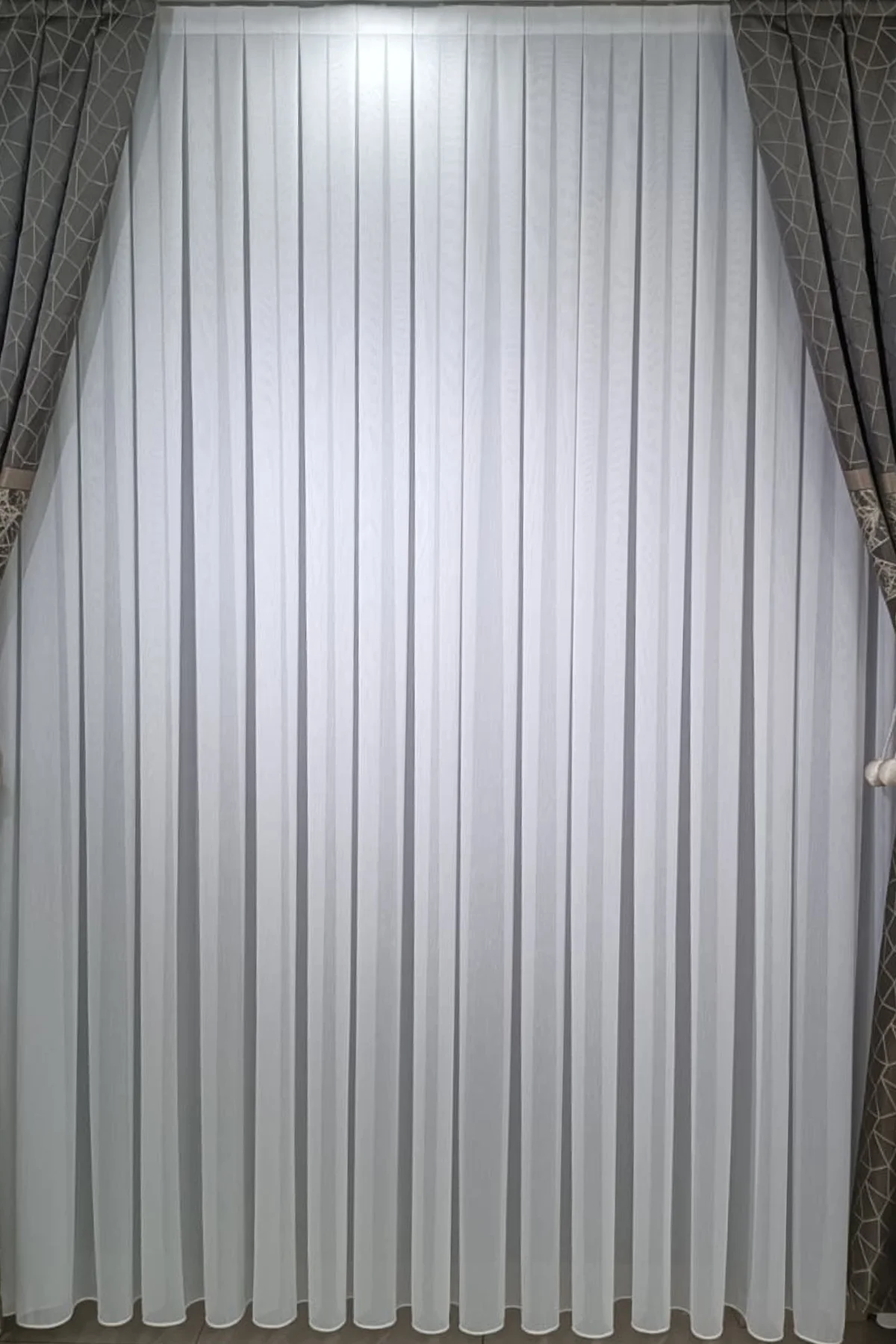 Bambu Tül Perde (1/2,5 Normal Pile) Ağır Gramajlı Kırışmaz Ütü İs