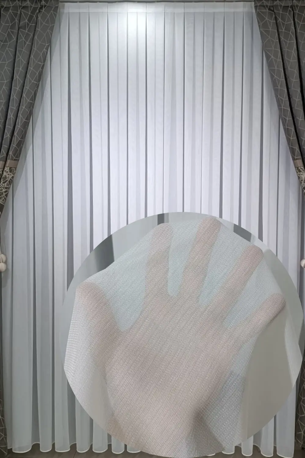 Bambu Tül Perde (1/2,5 Normal Pile) Ağır Gramajlı Kırışmaz Ütü İs