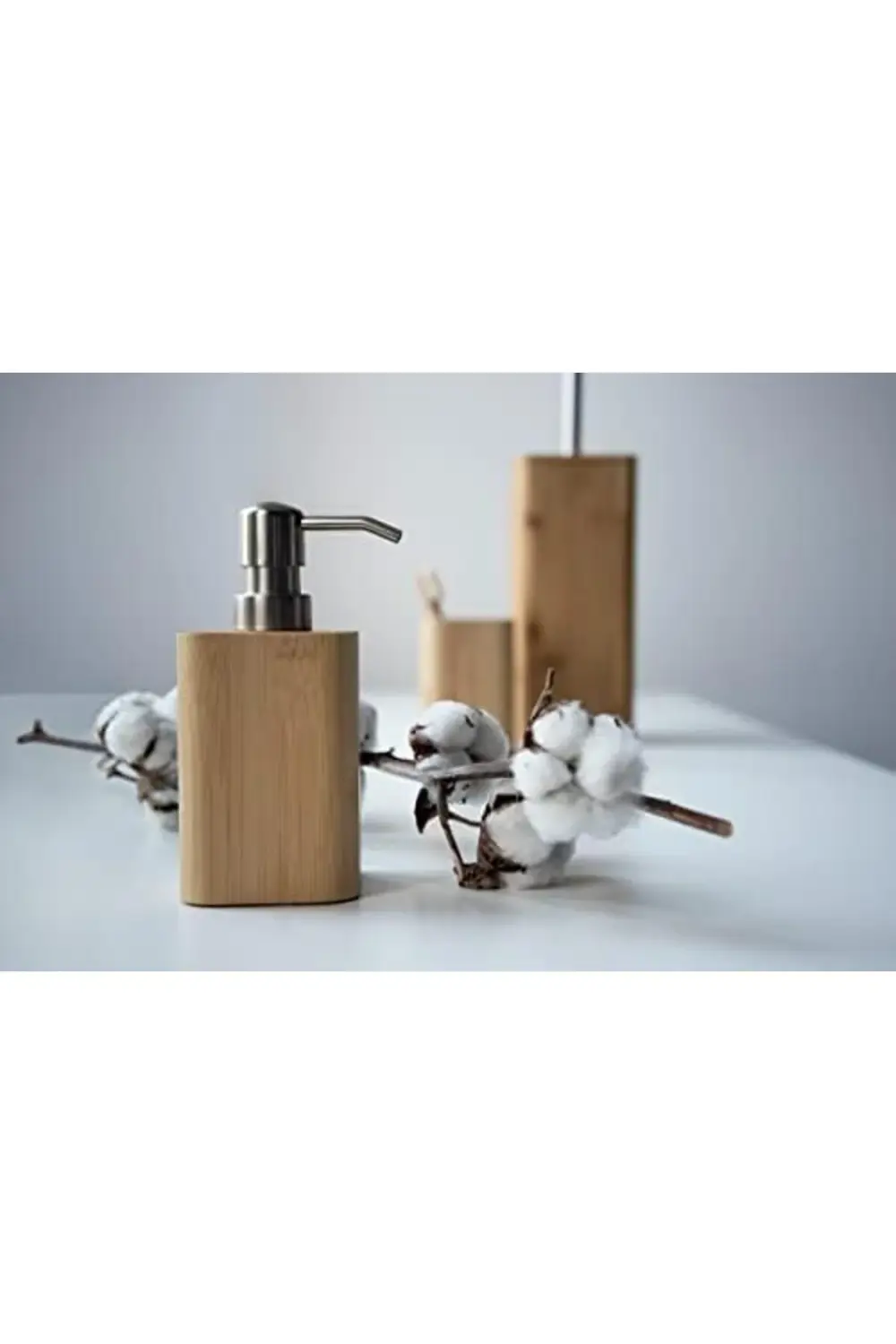 Bambu Tuvalet Fırçası Tutucu, Metal, Ahşap, 37,5 x 11 x 11 118472