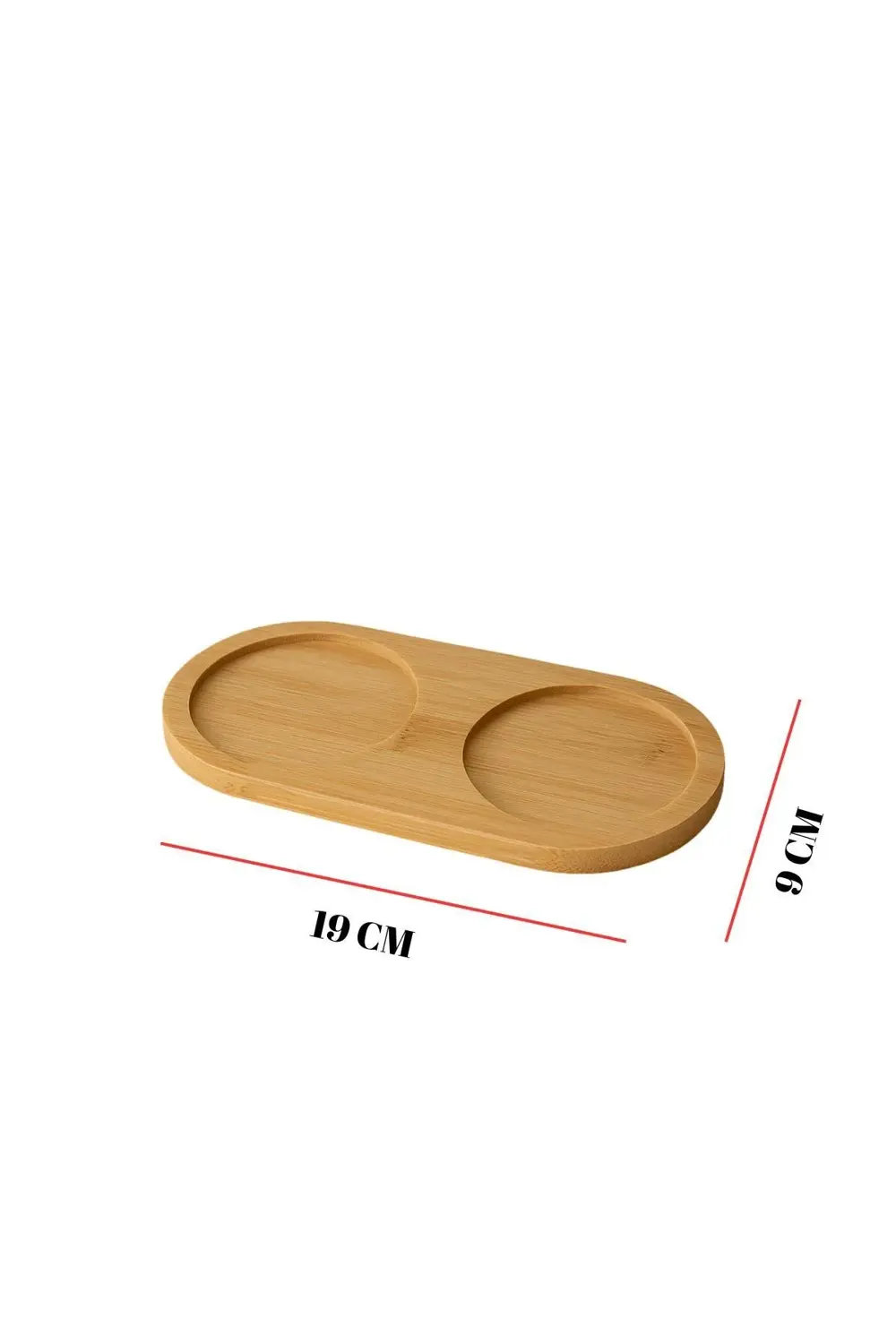 Bambu Yağdanlık Altlığı Çift Yuvalı 9x19 Cm Bambu Yağdanlık Altlığı Çift Yuvalı 9x19 Cm