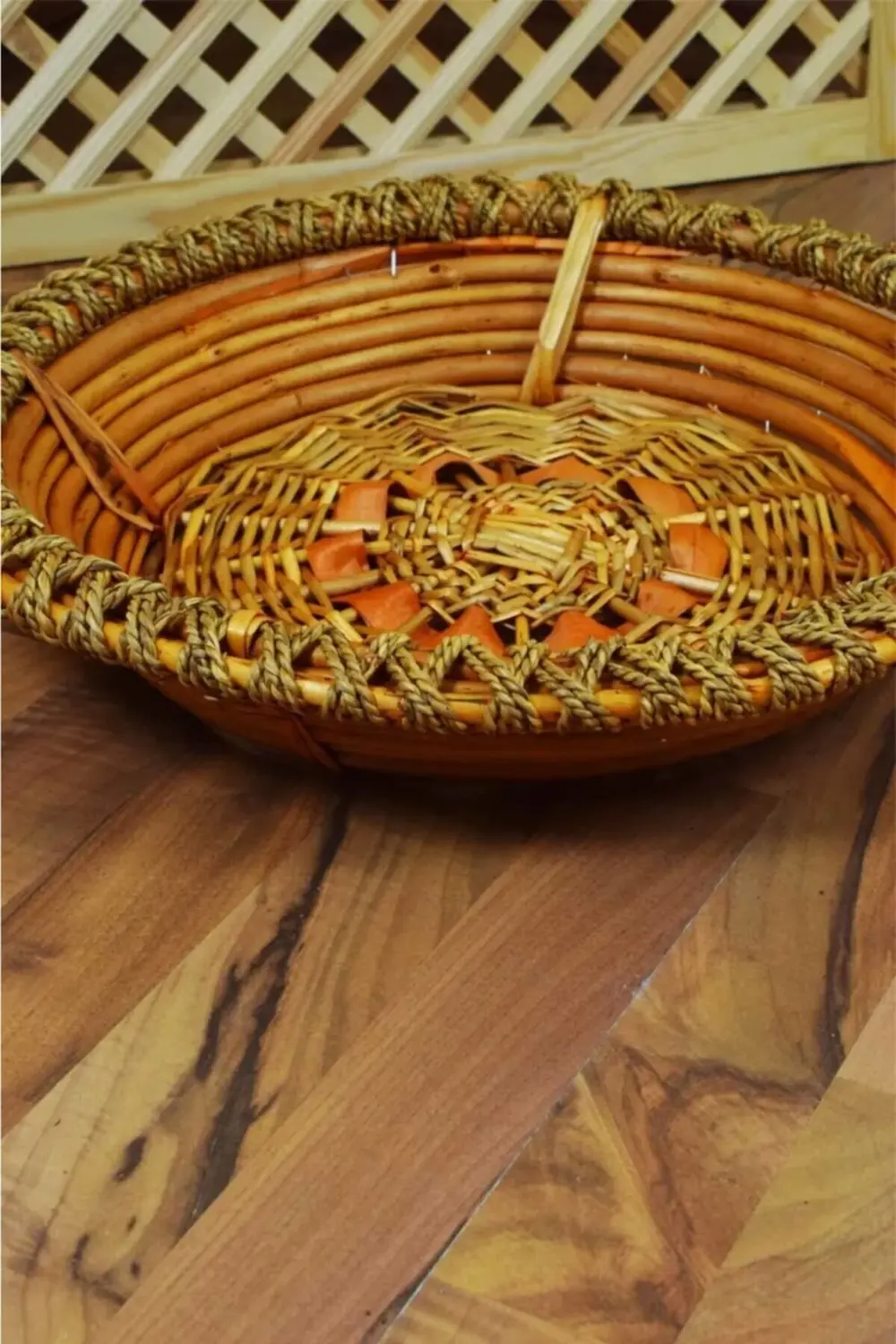 Bambu Yuvarlak Hasır Sele 45 Cm