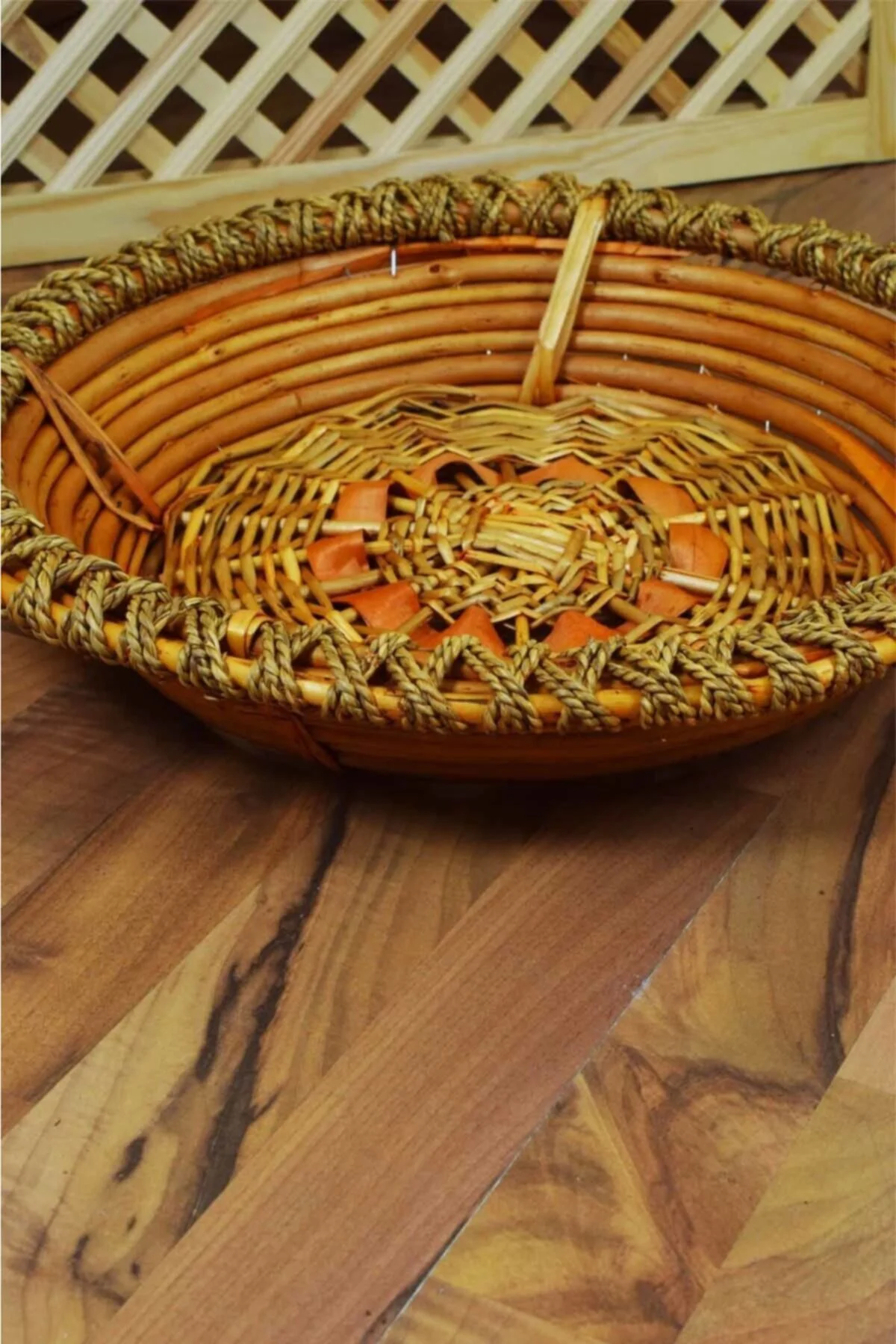 Bambu Yuvarlak Hasır Sele 45 Cm