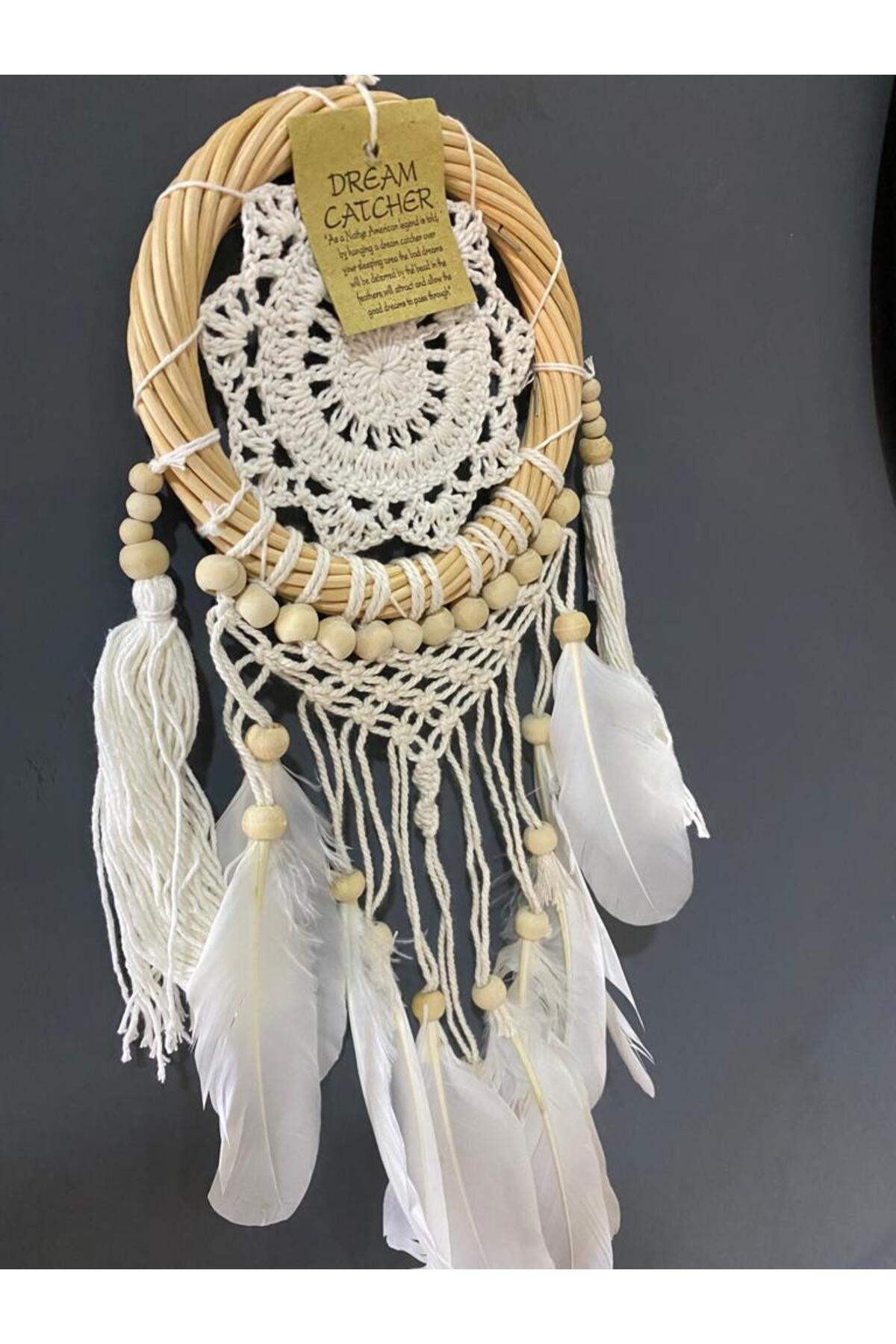 Elif Aksesuar Bambulu Dream Catcher Düş Kapanı 12X52cm