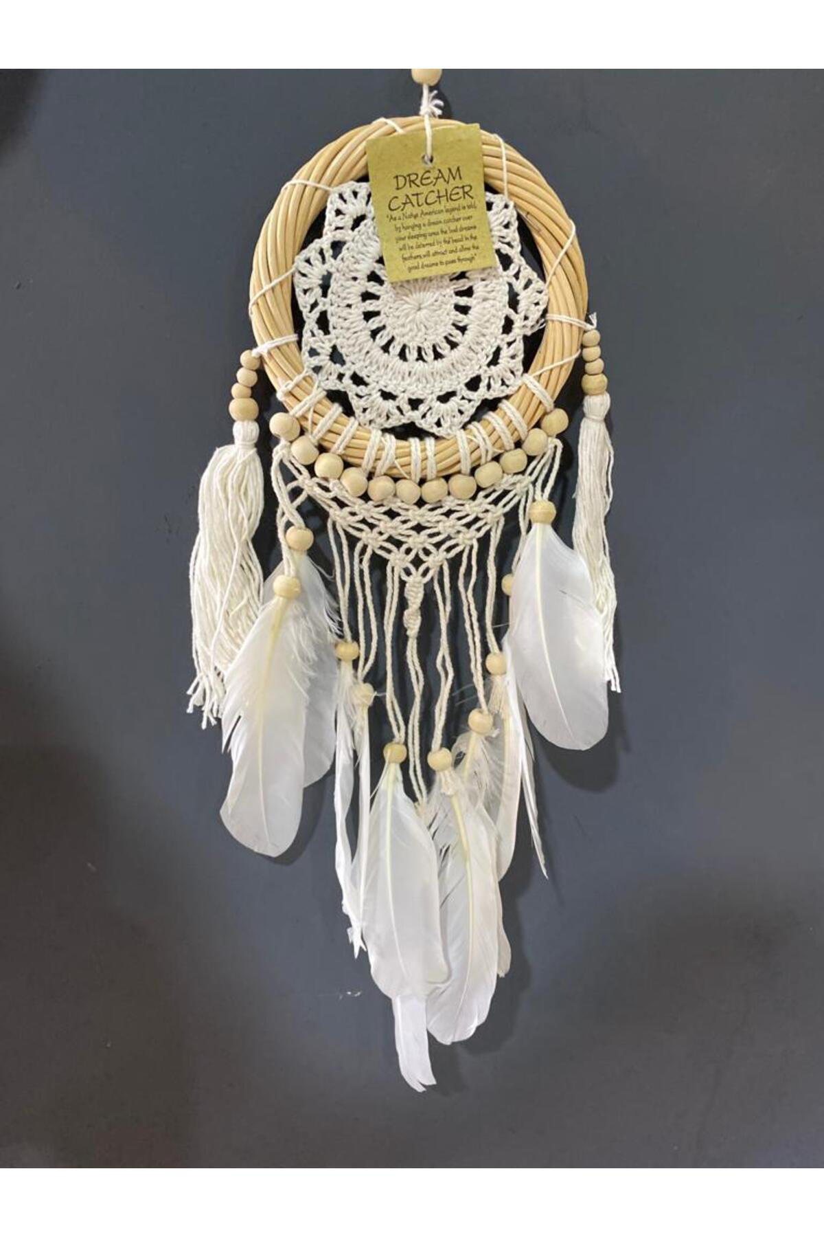 Elif Aksesuar Bambulu Dream Catcher Düş Kapanı 12X52cm