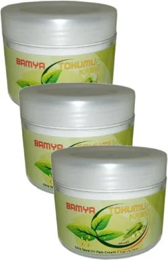 Bamya Tohumu Yağlı Bakım ve Mesaj Kremi 100 ml x 3 Adet - Vücut Sızıları İçin Etkili Masaj Kremi