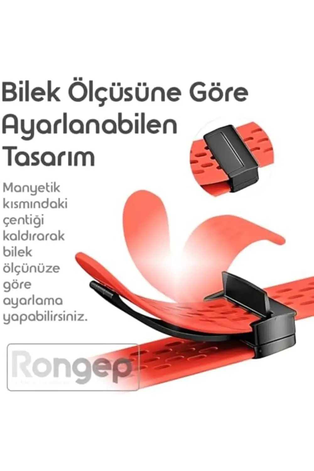 Band 10-9-8 ile Uyumlu Delikli Tasarım Air Loop Silikon Kordon Ma