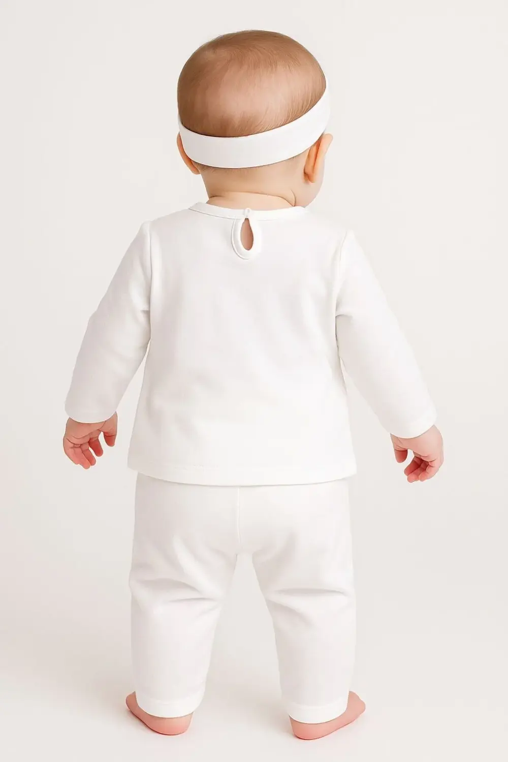 Bandanalı Kız Bebek Tüllü Prenses Takım 3'Lü Pamuklu Taytlı Kıyaf