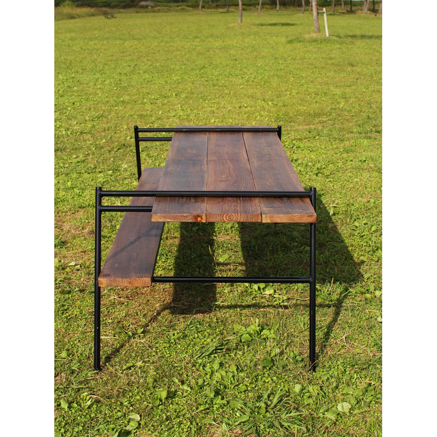 Abronya Bankli Ahşap Masa Tahta Bank Masa Piknik Banki