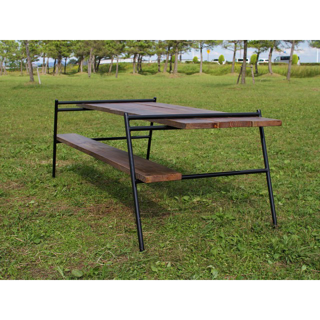 Abronya Bankli Ahşap Masa Tahta Bank Masa Piknik Banki