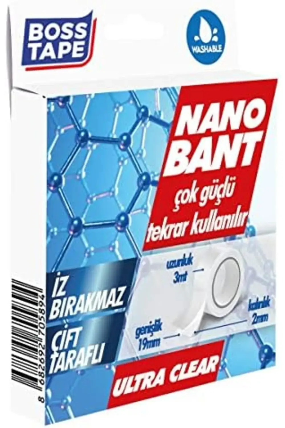 Bant Şeffaf Çift Taraflı 19 mm x 3 mt 1178227