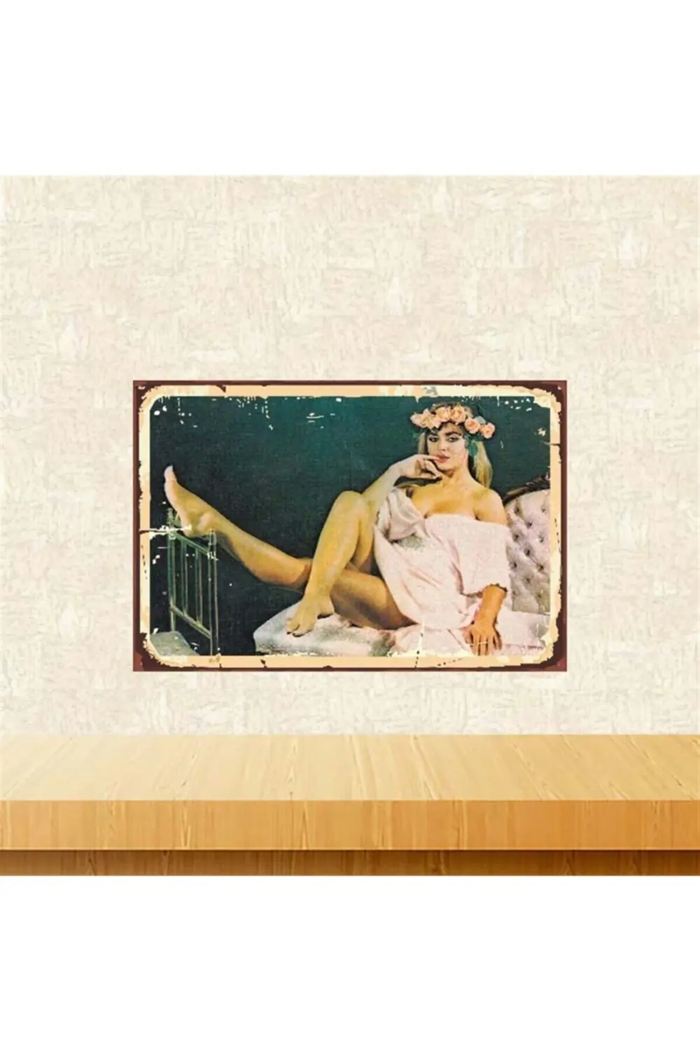 Banu Alkan 20-30 Cm Retro Ahşap Poster Tkfx3933