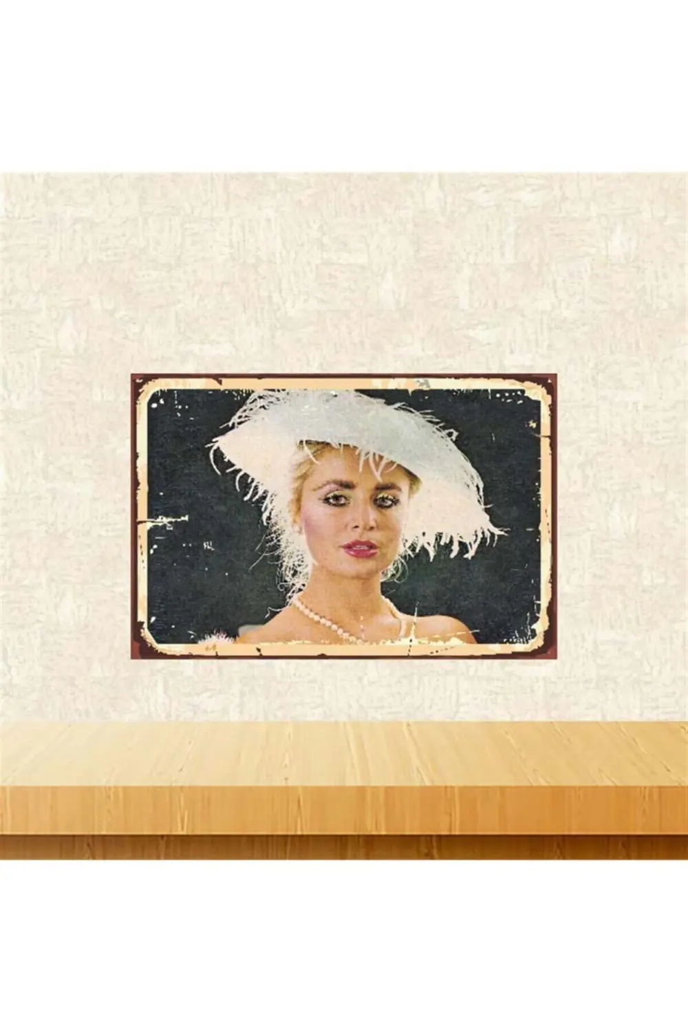 Banu Alkan 20x30 cm Retro Ahşap Poster Tkfx3955