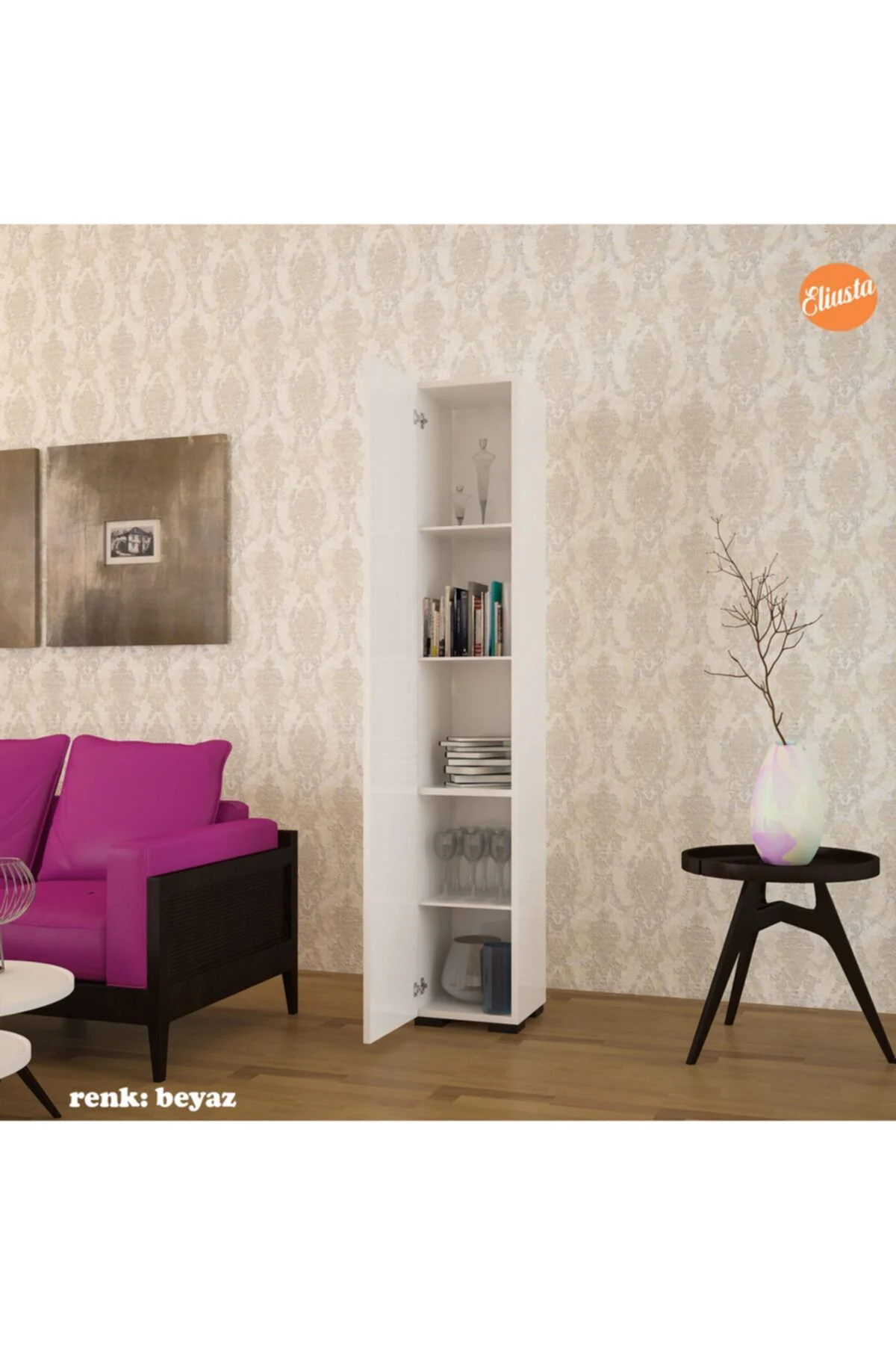 Banyo Dolabı Çok Amaçlı Dolap 5 Raflı Mutfak Dolabı Ofis Dolabı T