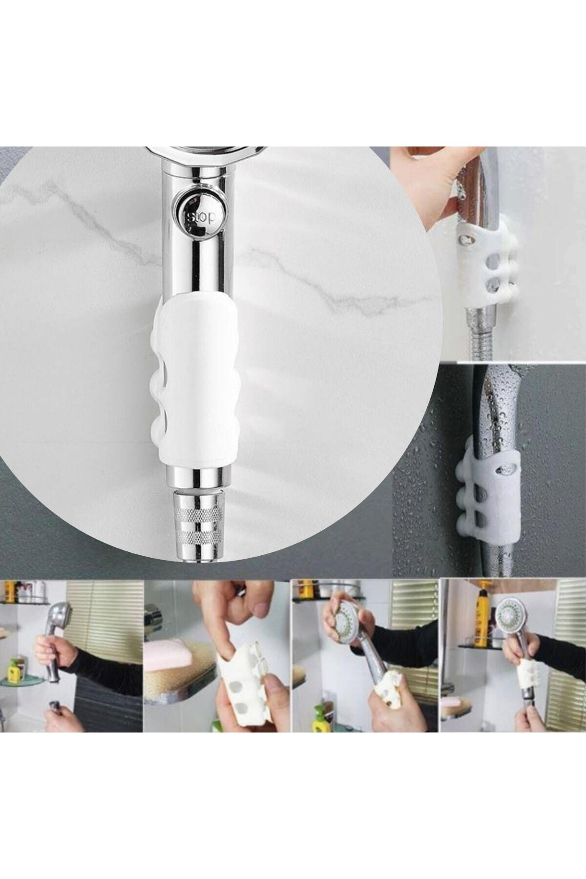 Banyo Duş Başlığı Tutucu Silikon Güçlü Vantuz Vakum Aparatı