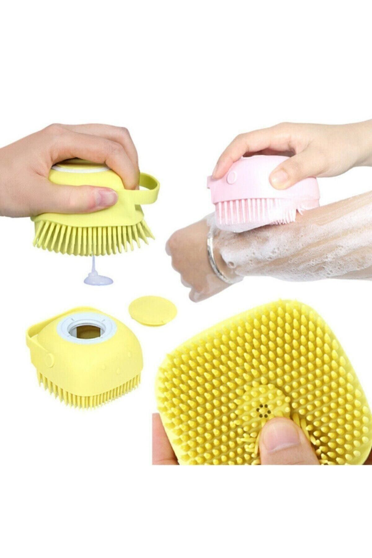 Banyo Duş Kesesi Sabun Duş Jeli Hazneli Masaj Fırçası Lif Kese Do