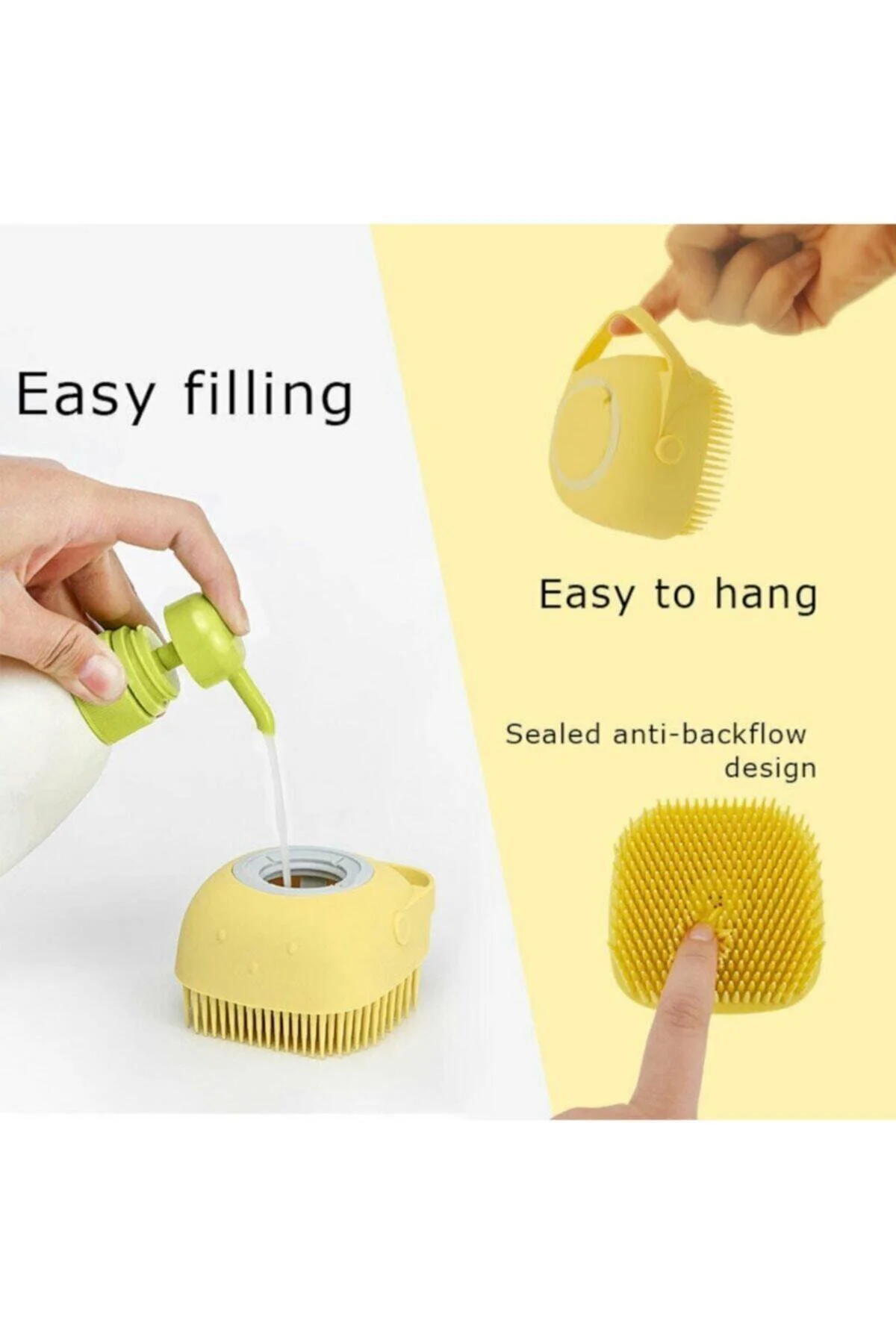 Banyo Duş Kesesi Sabun Duş Jeli Hazneli Masaj Fırçası Lif Kese Do