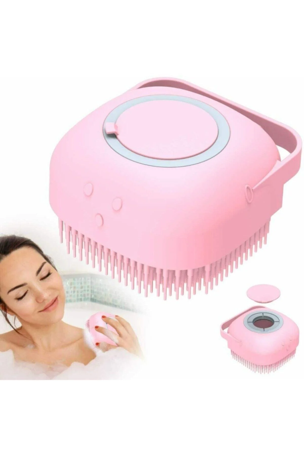 Banyo Duş Kesesi Sabun Duş Jeli Hazneli Masaj Fırçası Lif Kese Do