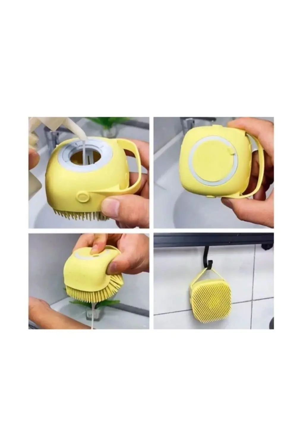 Banyo Duş Kesesi Sabun Duş Jeli Hazneli Masaj Fırçası Lif Kese Do