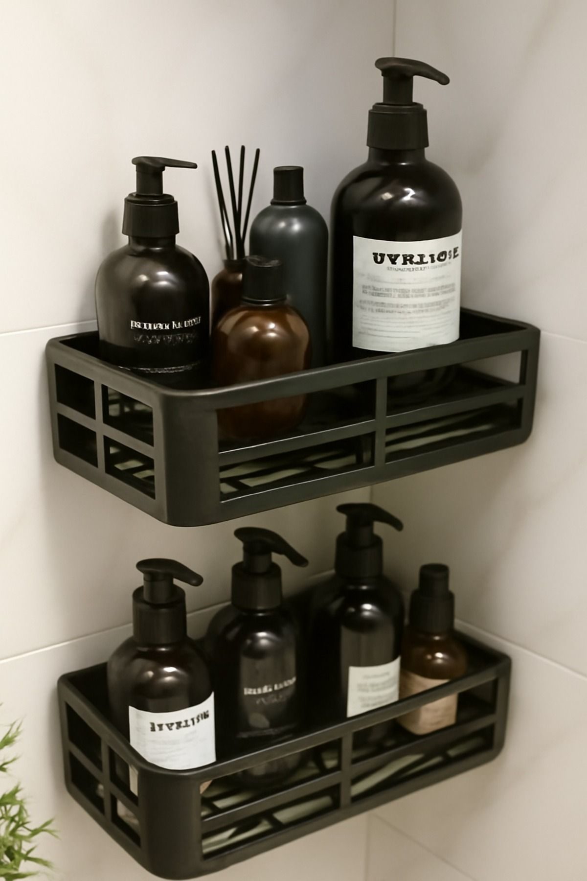 Costurera  Banyo Duş Rafı 2'Li Yapışkanlı Ve Deliksiz Duş Organizer Suya Day