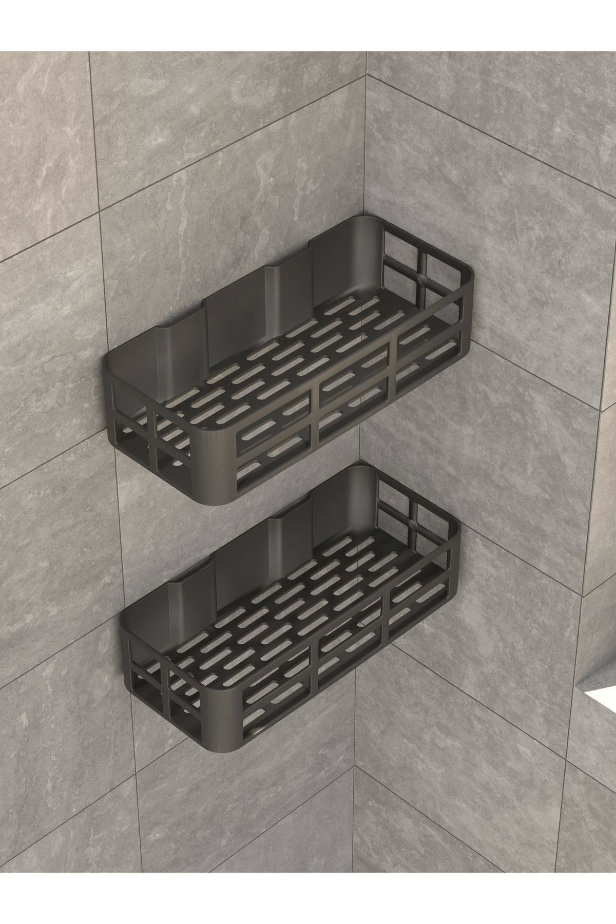 Costurera  Banyo Duş Rafı 2'Li Yapışkanlı Ve Deliksiz Duş Organizer Suya Day