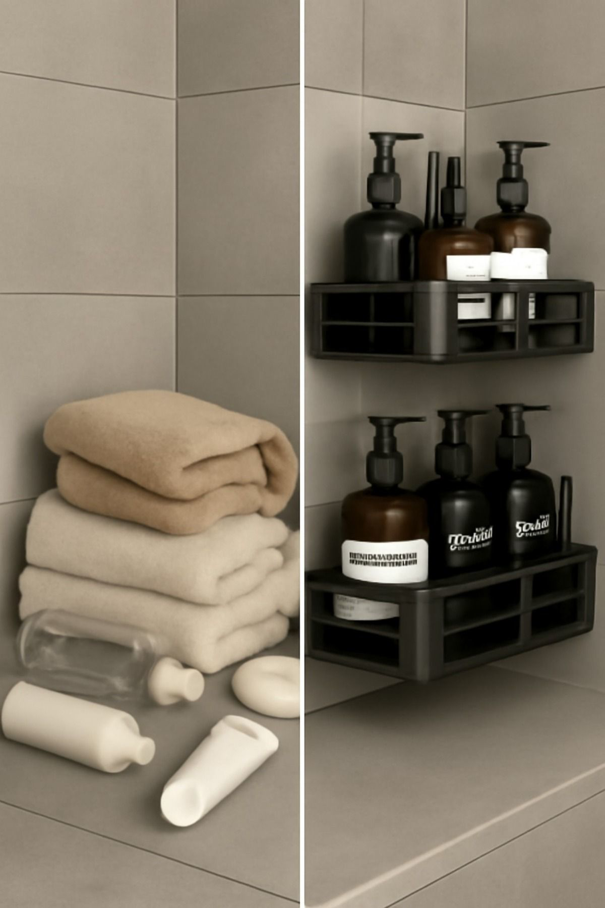 Costurera  Banyo Duş Rafı 2'Li Yapışkanlı Ve Deliksiz Duş Organizer Suya Day