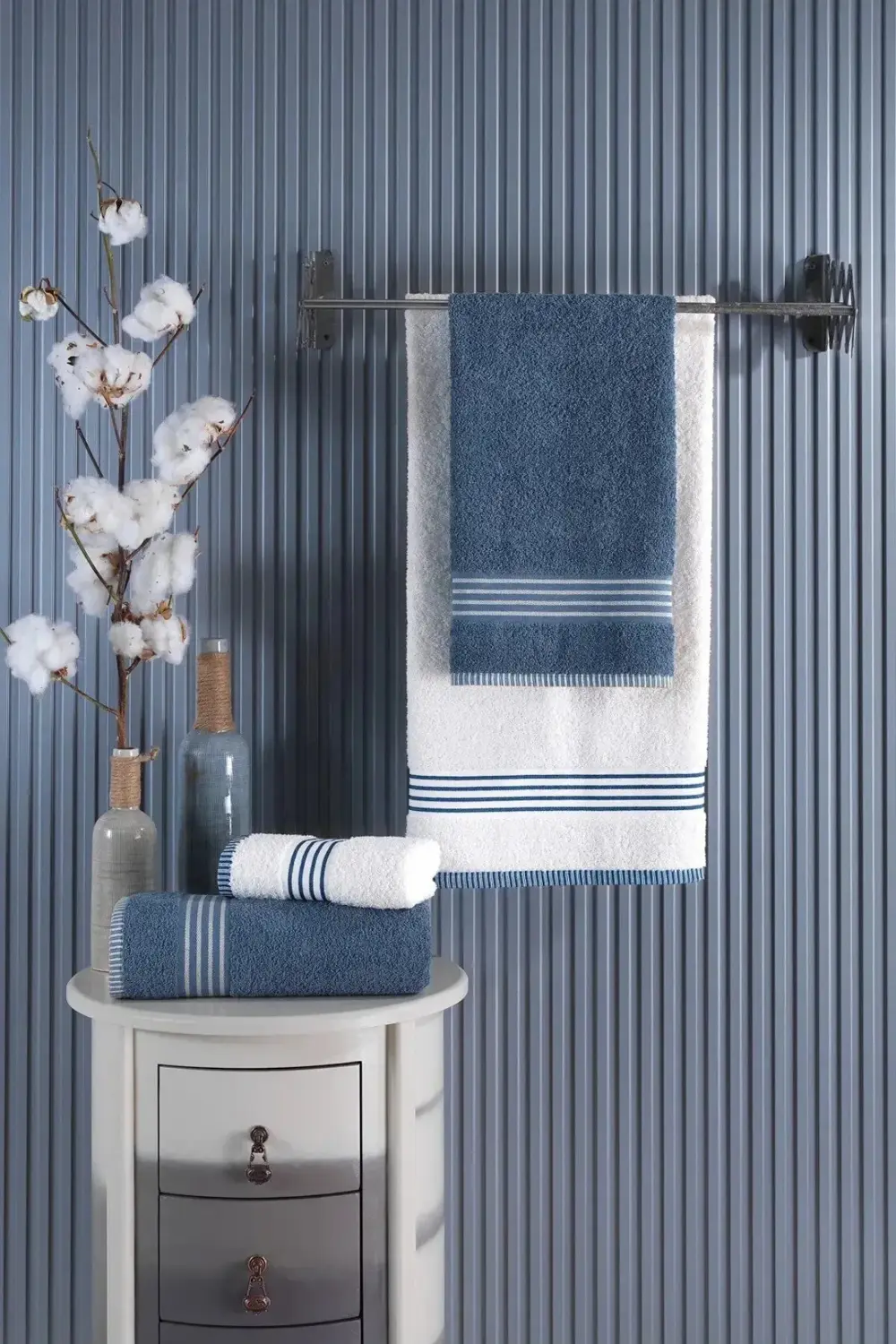 Banyo Havlu Seti- Hamam Seti-Banyo Havlusu ve Saç Havlusu Seti (