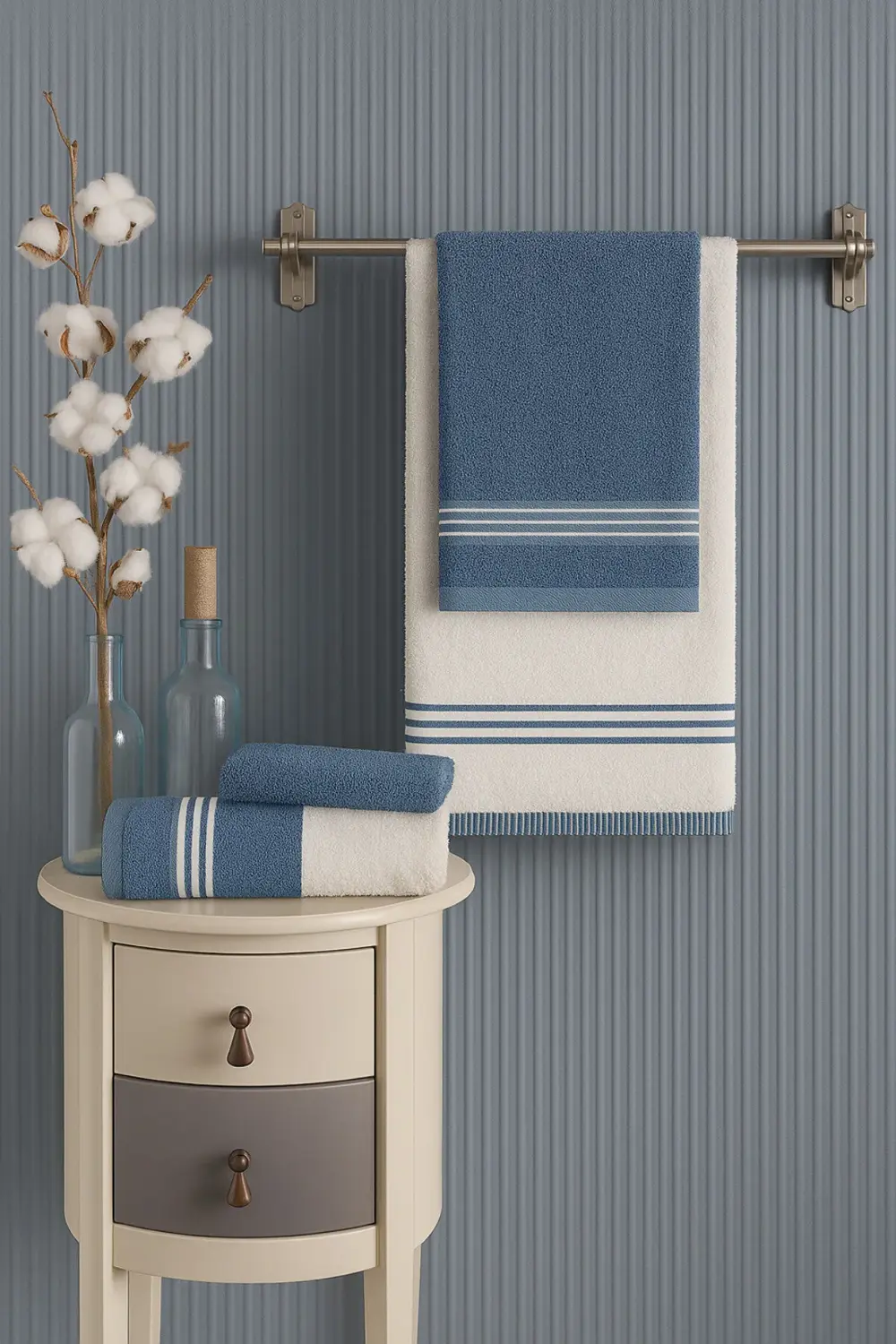 Banyo Havlu Seti- Hamam Seti-Banyo Havlusu ve Saç Havlusu Seti (