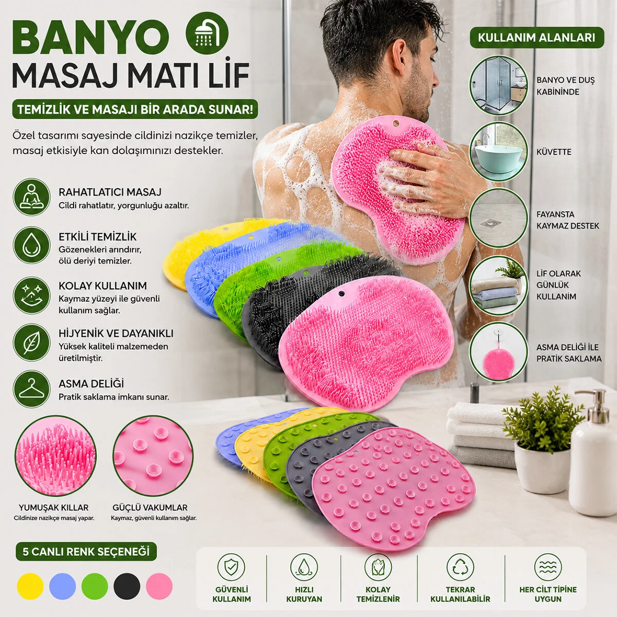 Banyo Masaj Matı 28CM