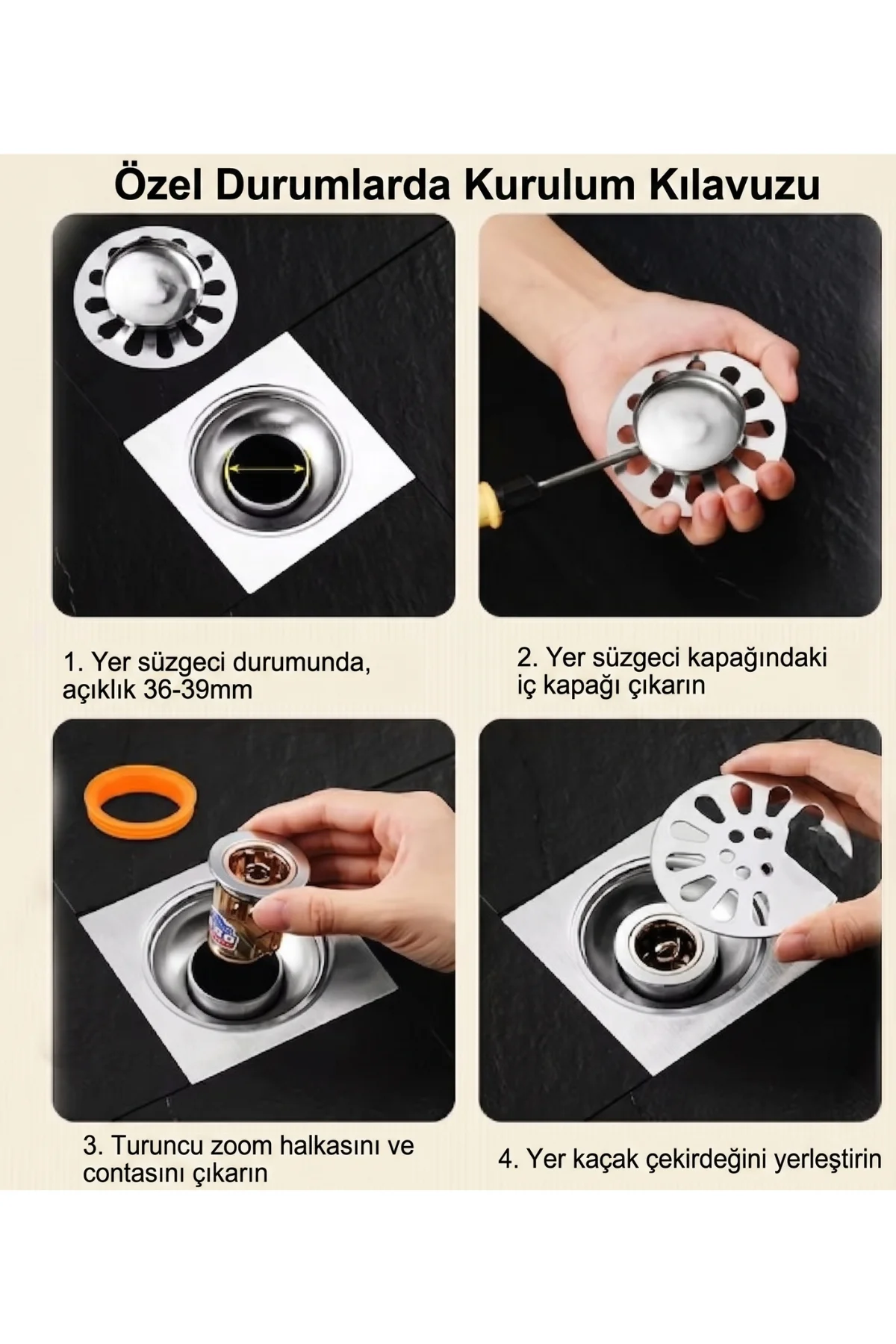 Banyo Mutfak Lavabo Gideri Koku ve Haşere Önleyici Geri Akış Enge